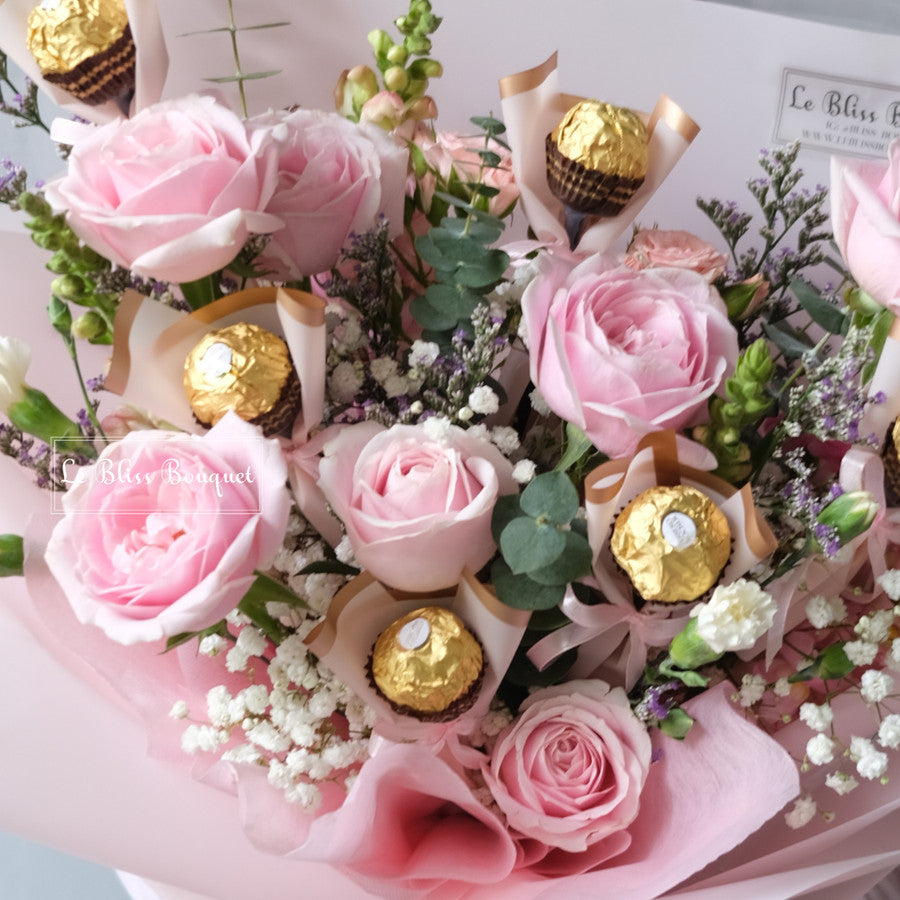 Ferrero Rocher Pink Rose Large Bouquet