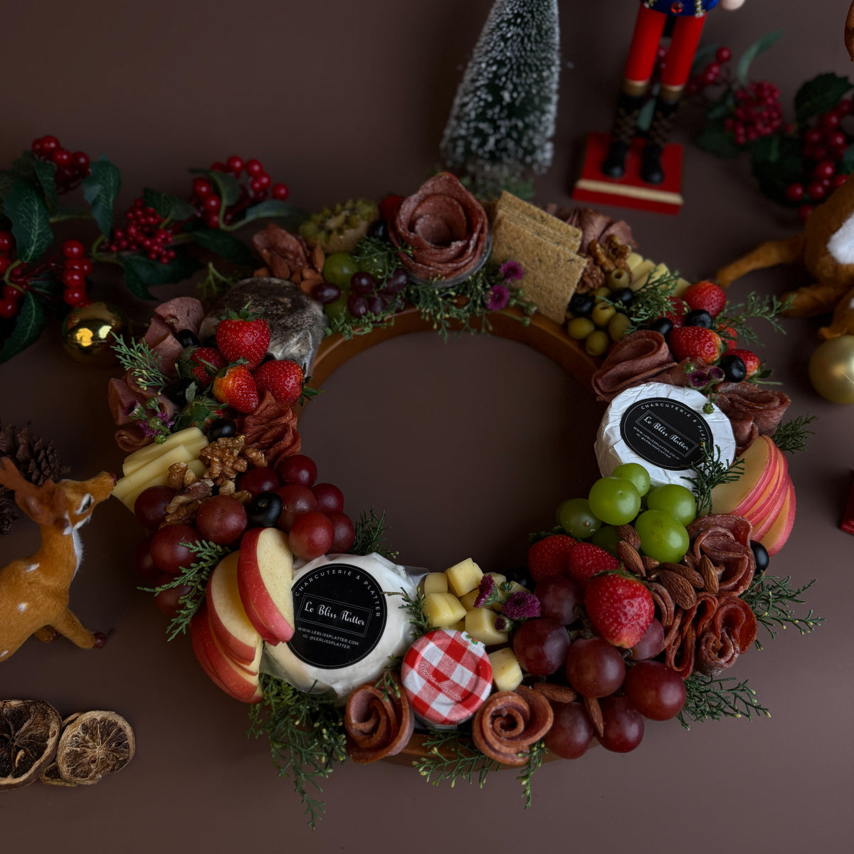 Wreath Christmas Platter
