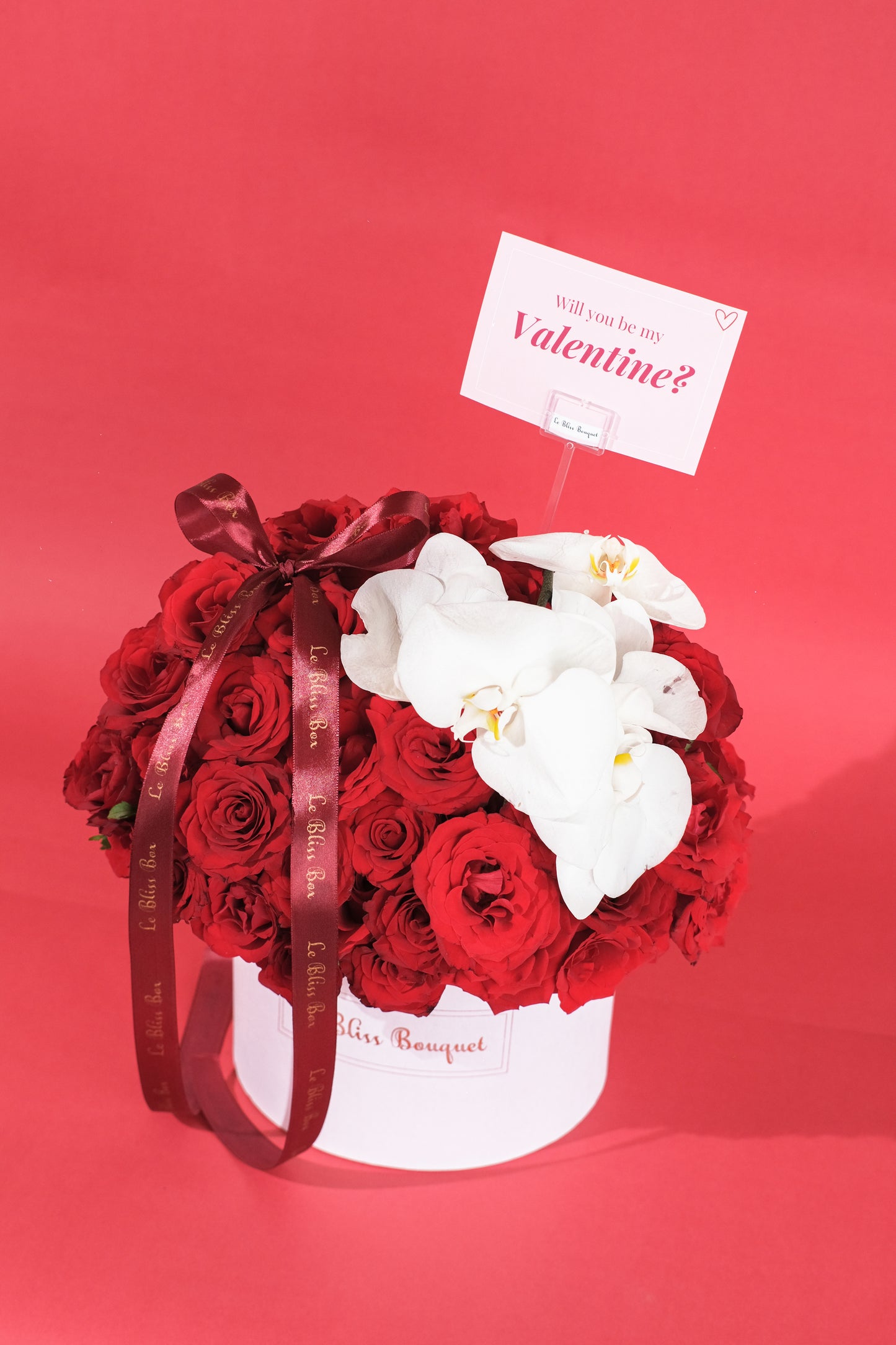 Classic Orchid Red Rose Bloombox