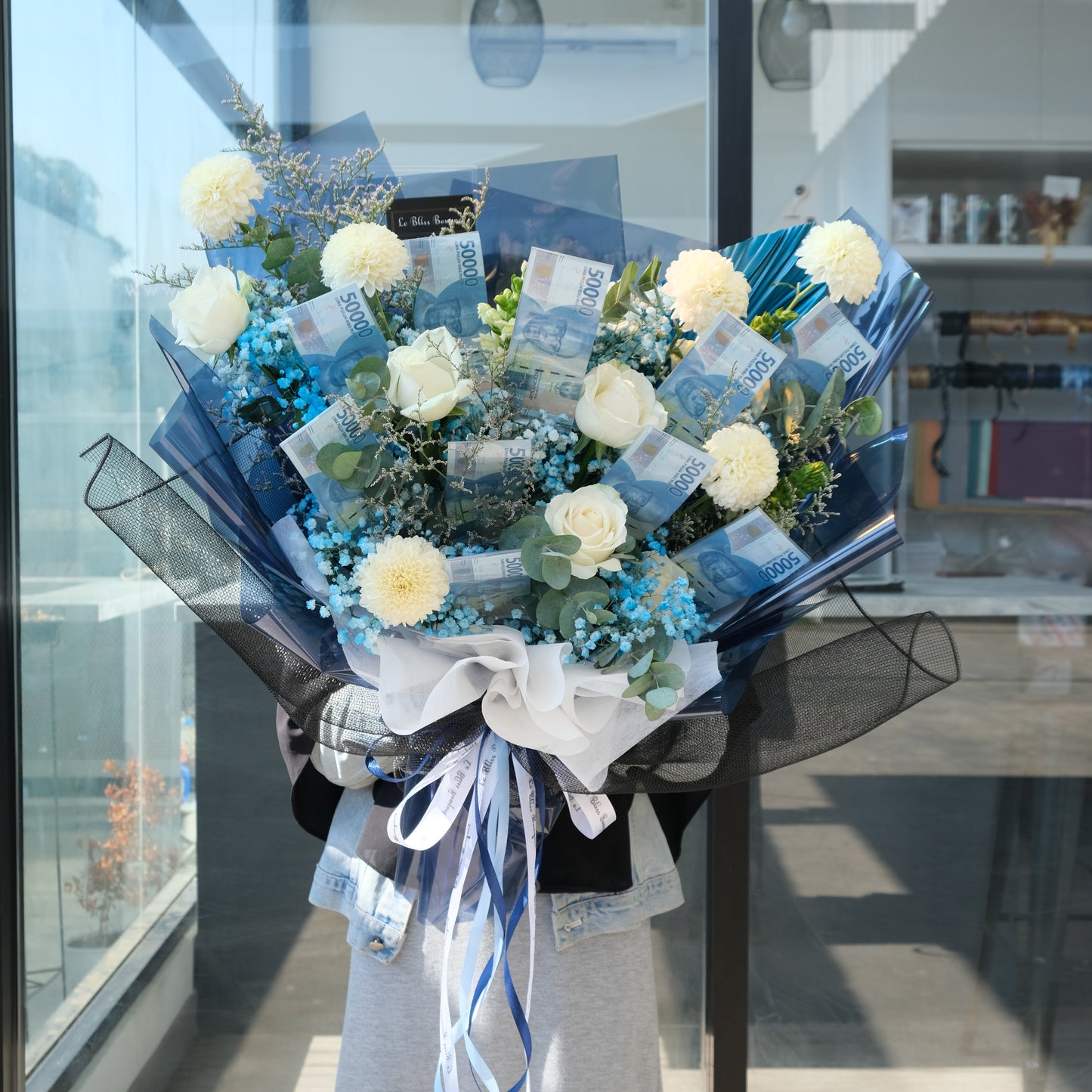Blue Money Bouquet