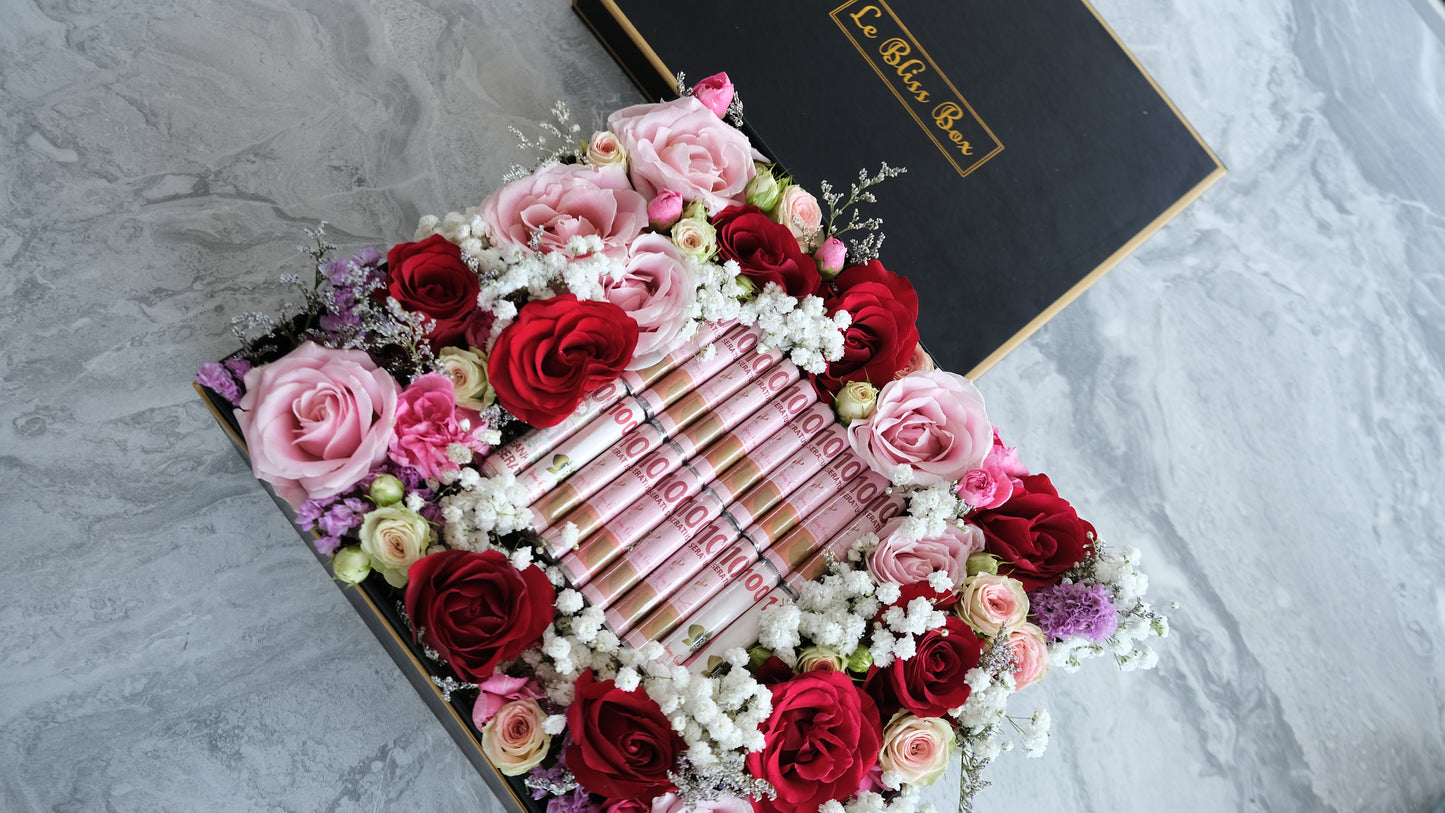 Money Flower Box Arrangement
