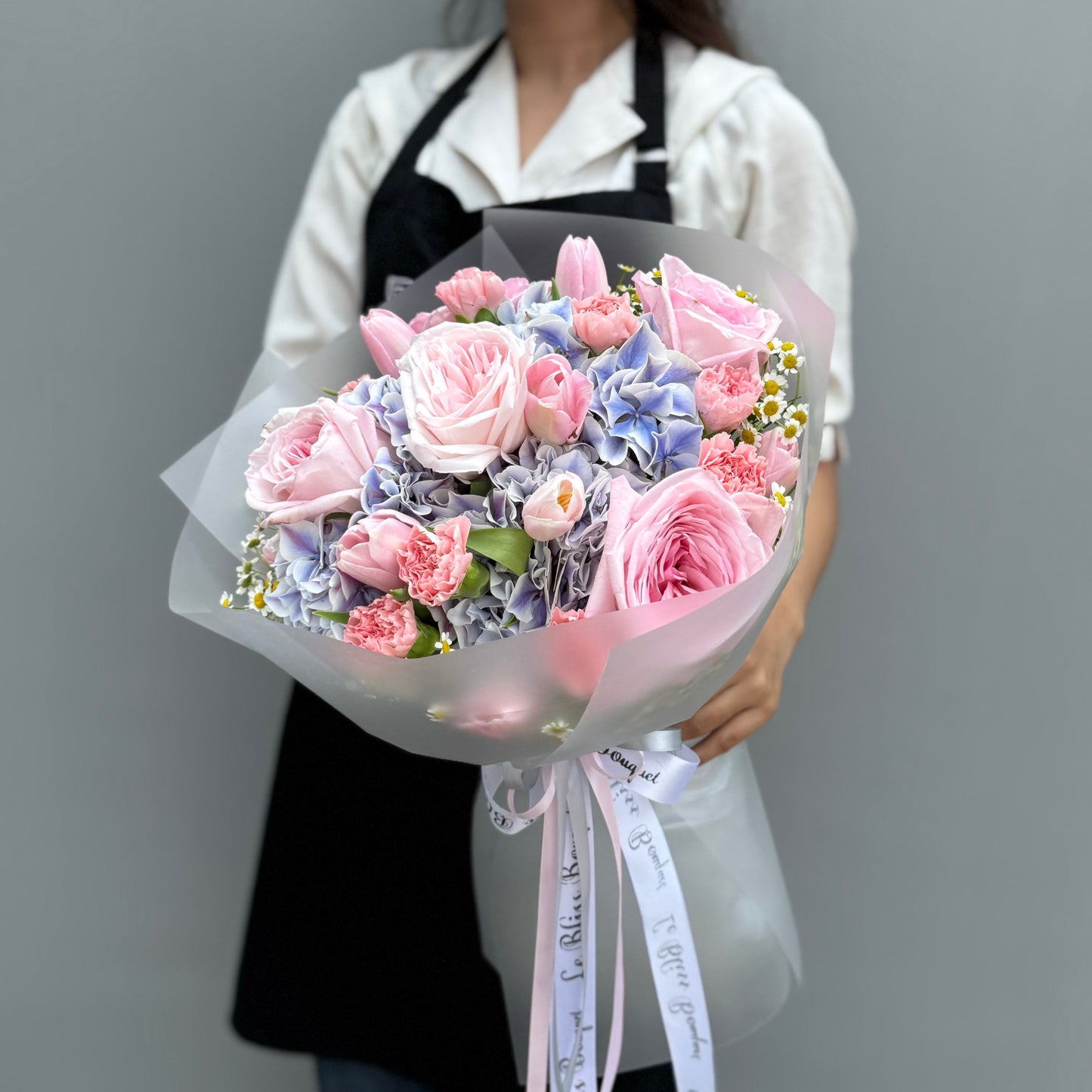 Azure Blush Round Bouquet