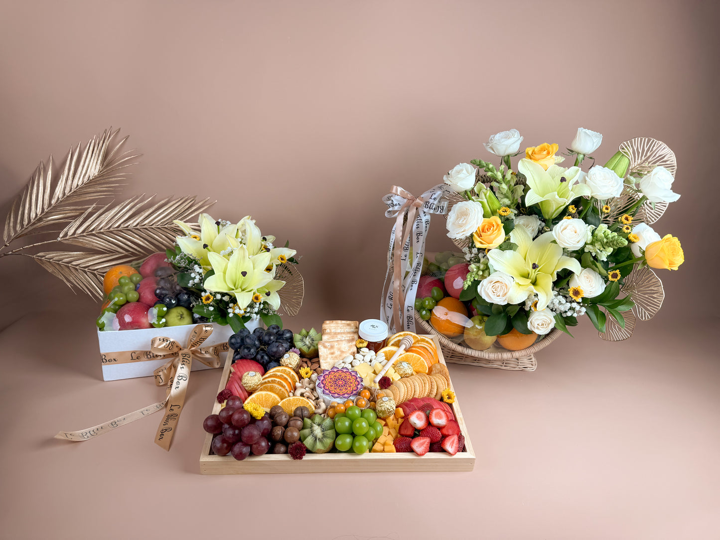 Golden Diwali Bloom Basket