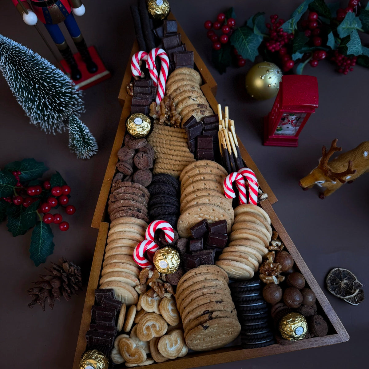 Sweet Tree Xmas Cookies Platter