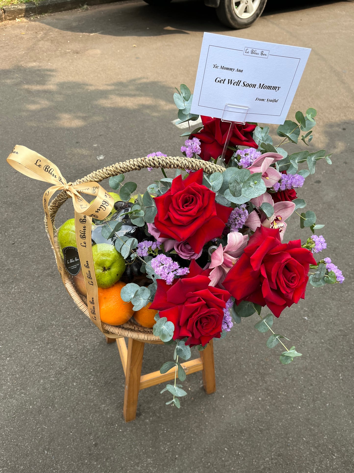Mixed Fruit Orchid Explorer Rattan Basket