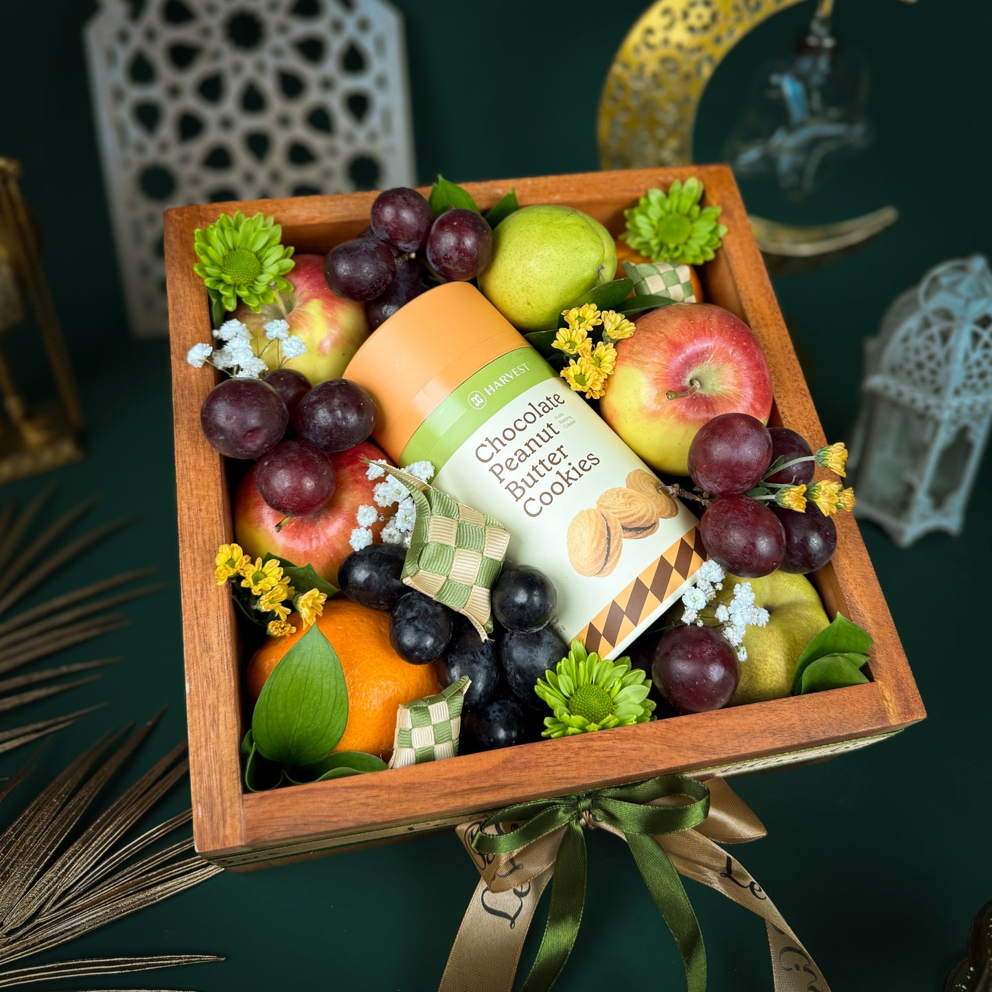 Eid Al Adha Festive Cookies Wooden Box