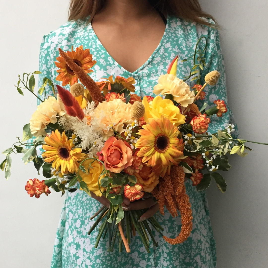 Cherry Brandy Gerbera Summer Bridal Bouquet Jakarta