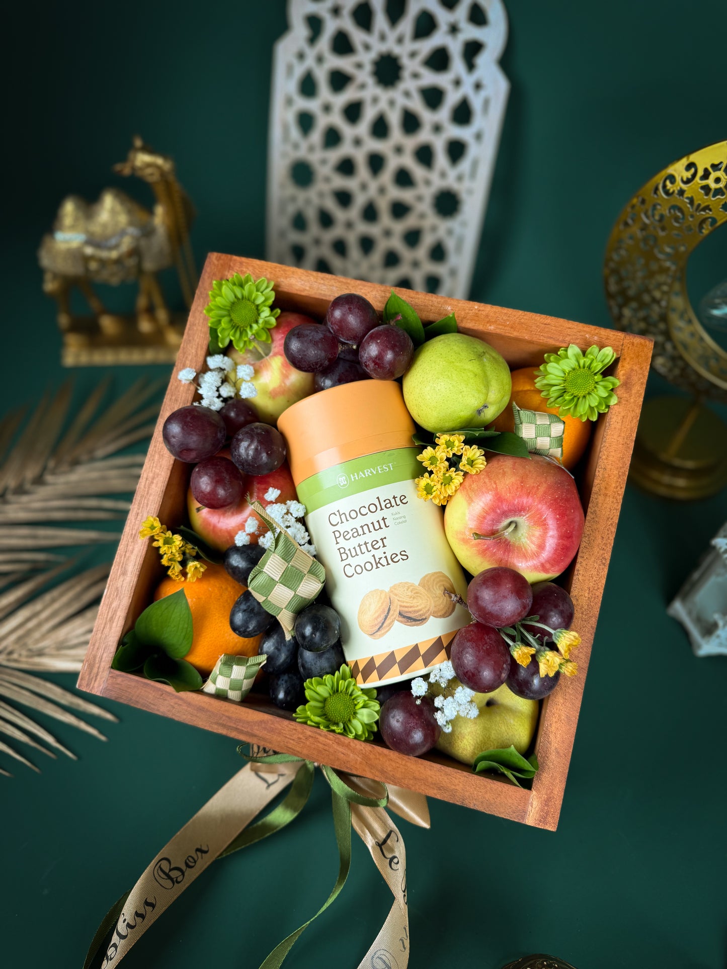 Eid Al Adha Festive Cookies Wooden Box