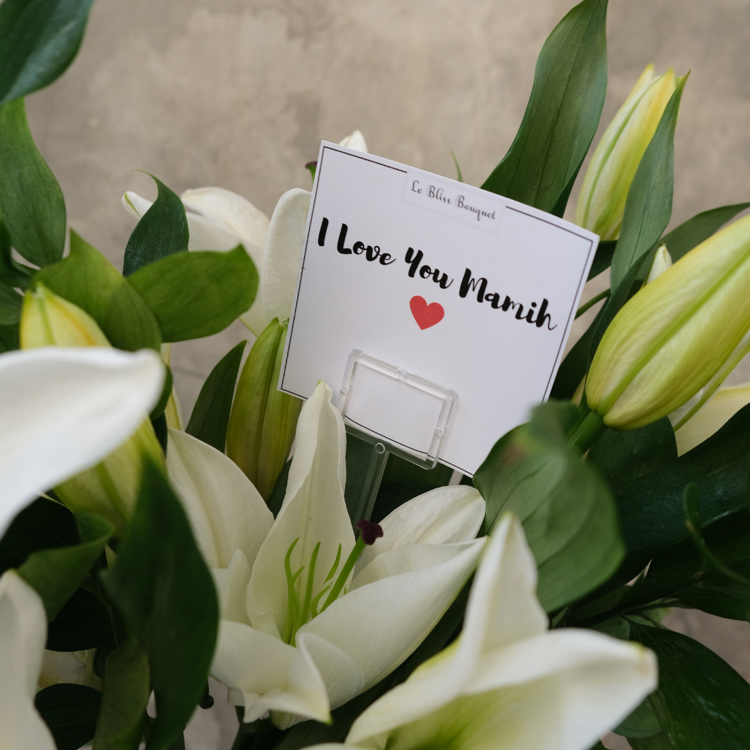 Serene Lily Elegance Vase - Le Bliss Bouquet