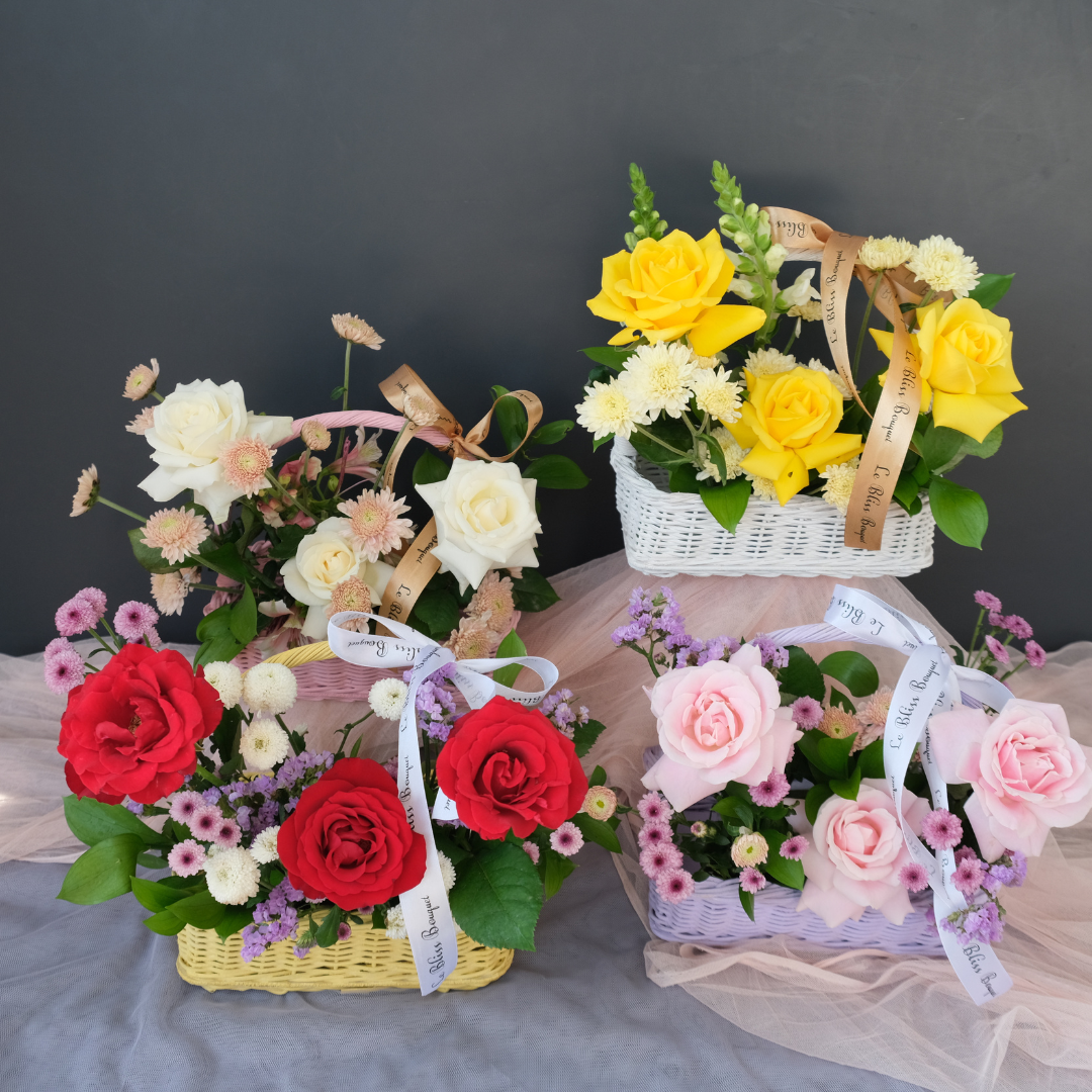 Colourful Small Rattan Basket