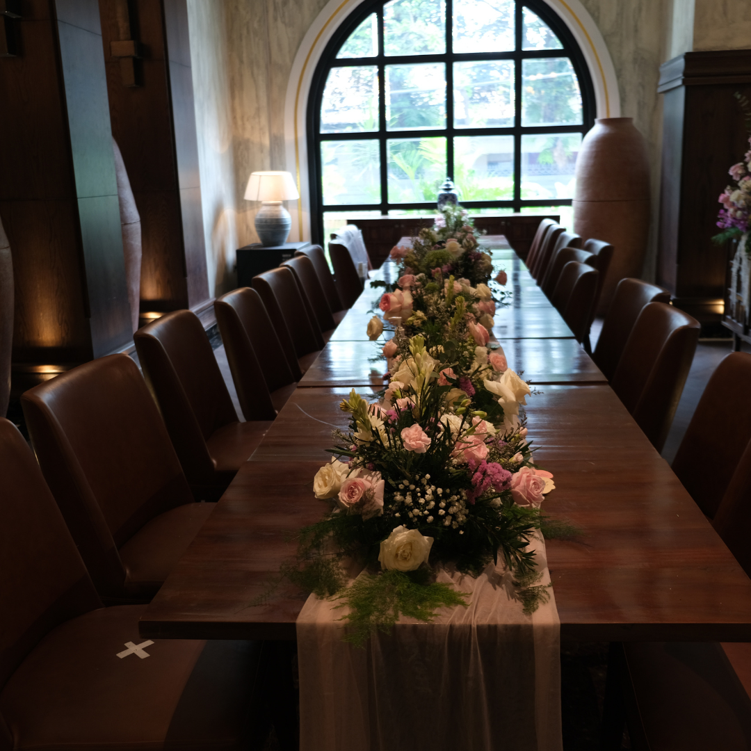 Pink White Rustic Table Decor