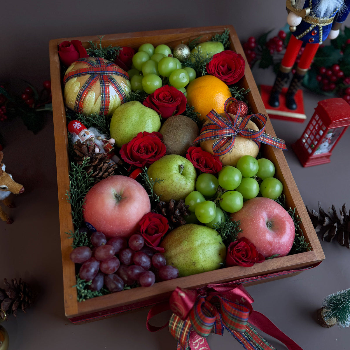 Nutcracker Wooden Fruit Box