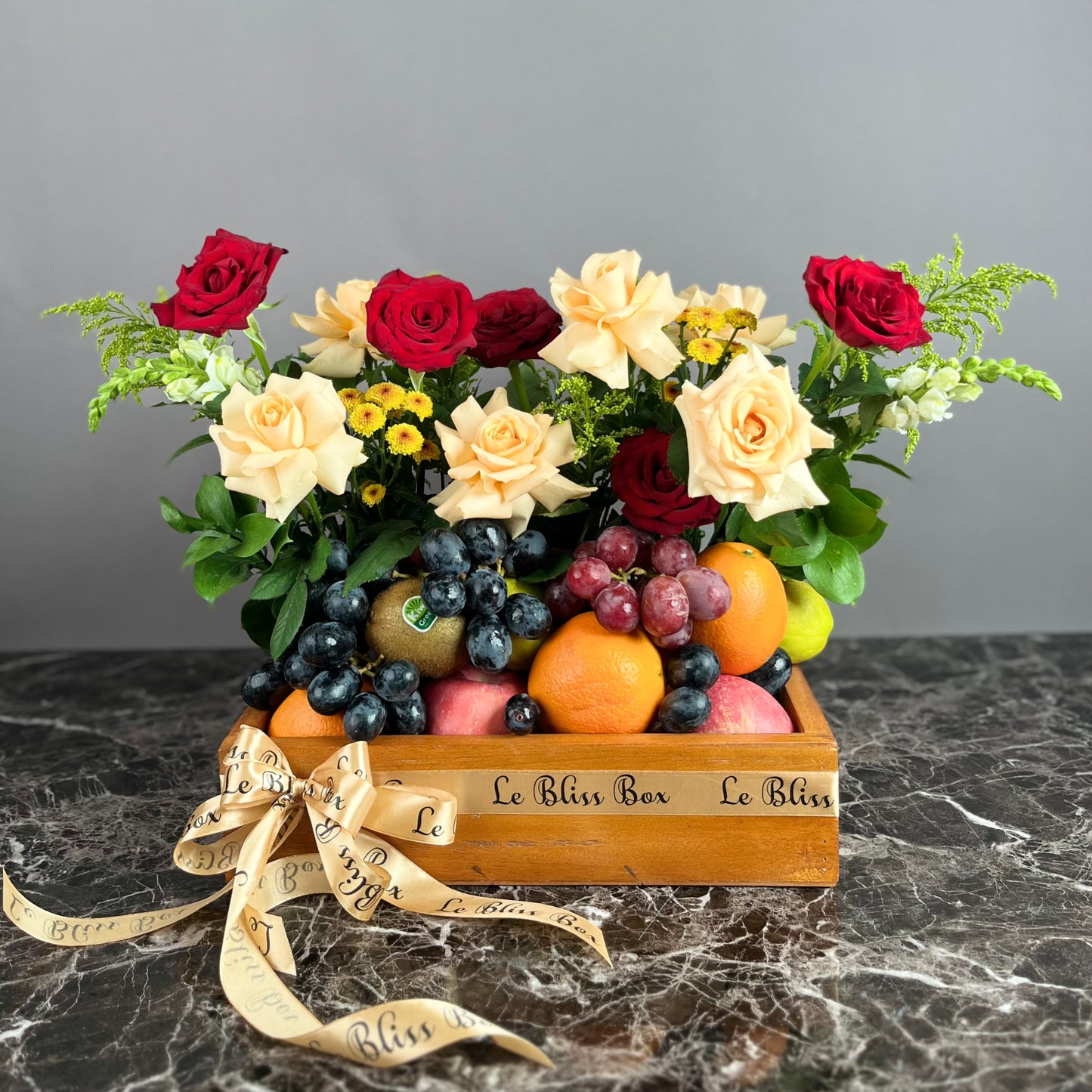 Fleur wooden fruit box