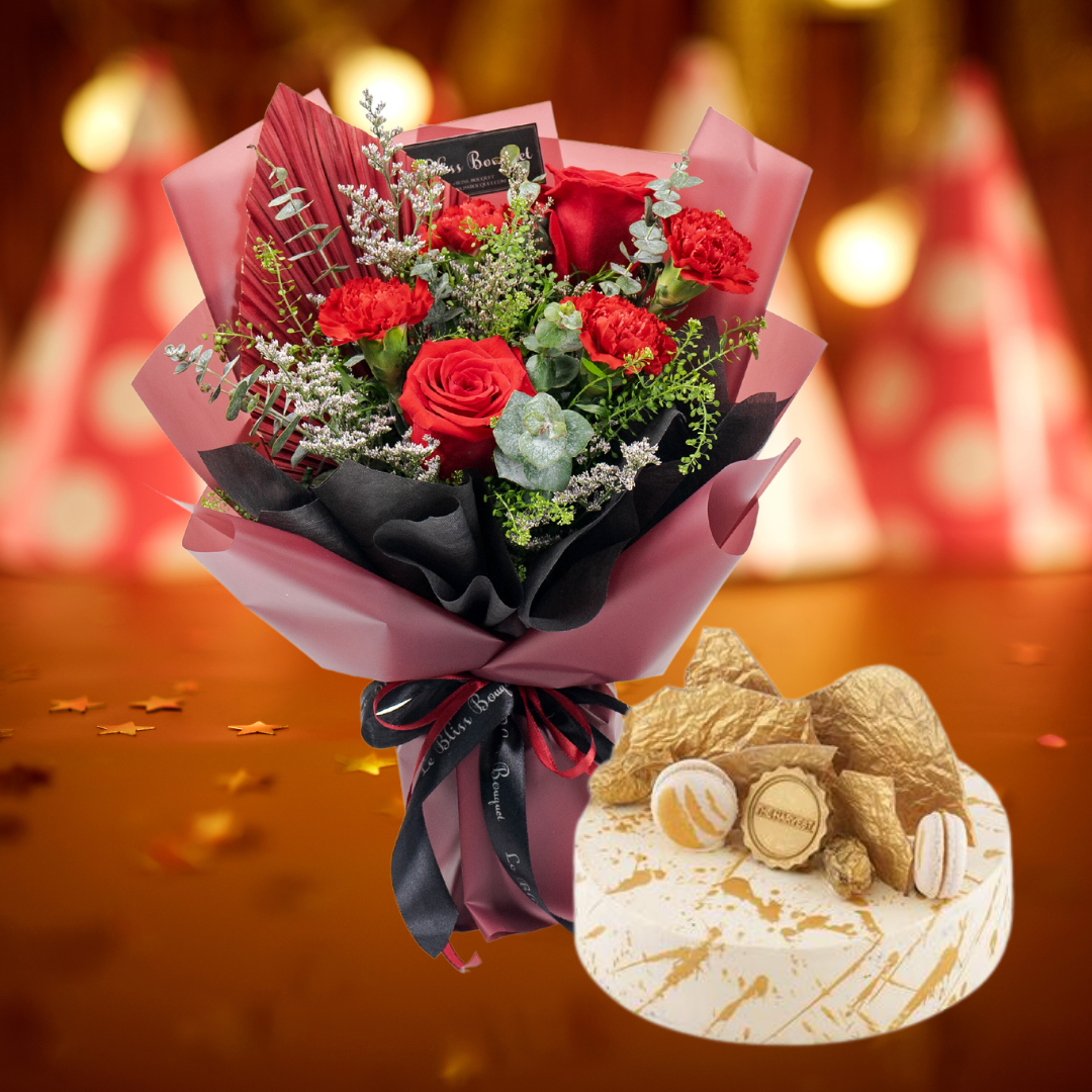 Birthday Gift Set Elegant theme - Le Bliss Bouquet