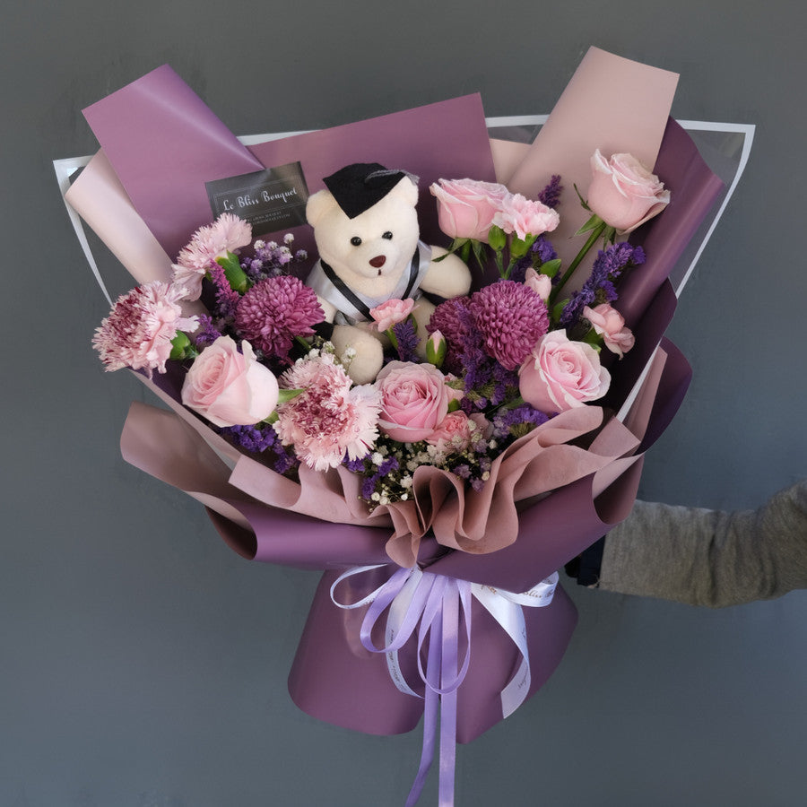 Purple Fresh Graduation Bouquet