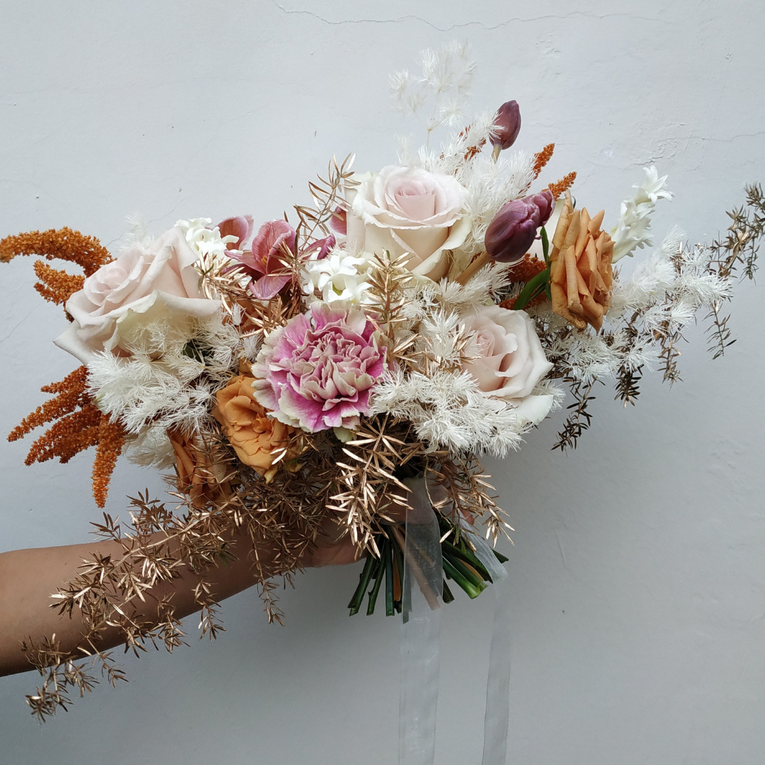 Quicksand Amaranthus Hot Biscuit Bridal Bouquet