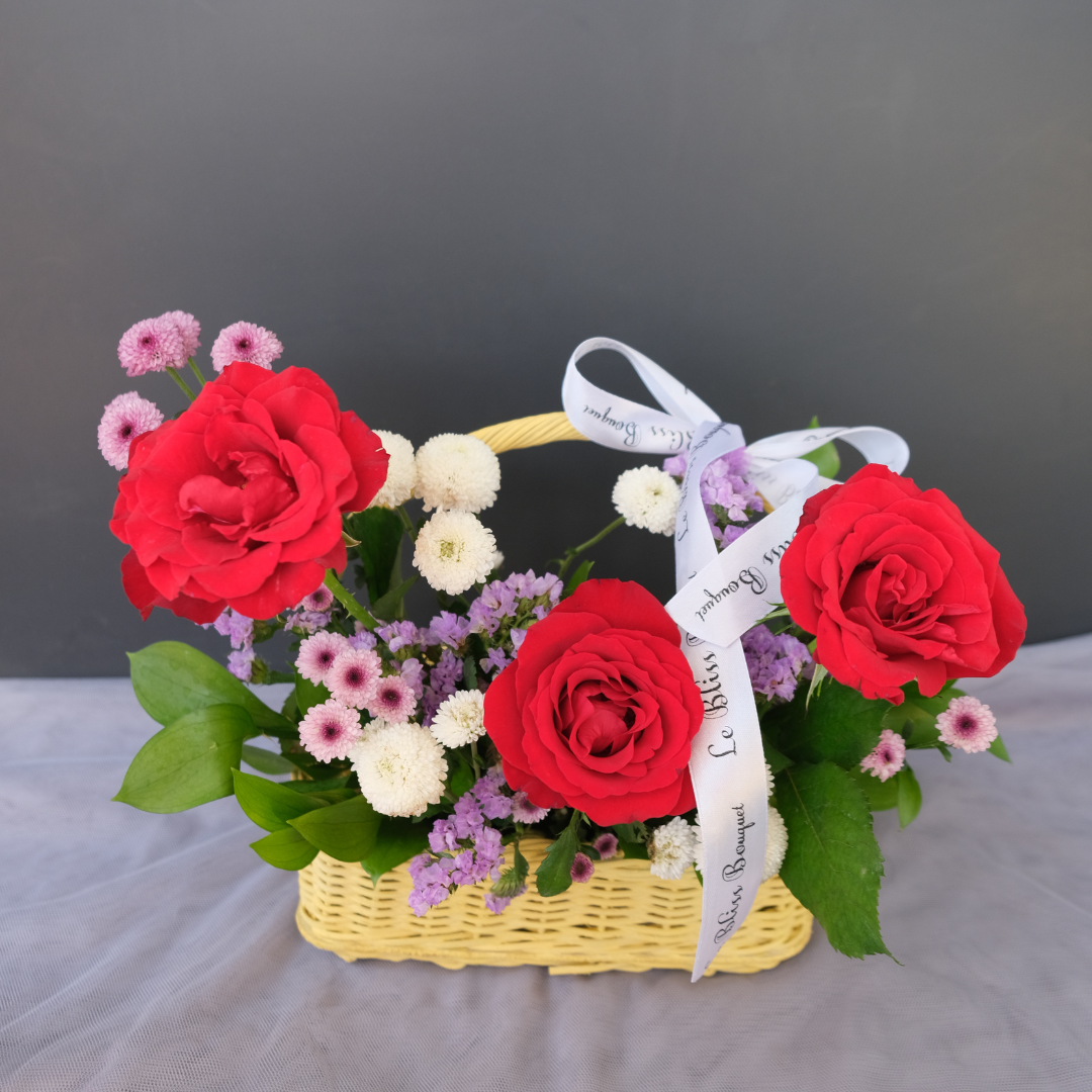 Colourful Small Rattan Basket