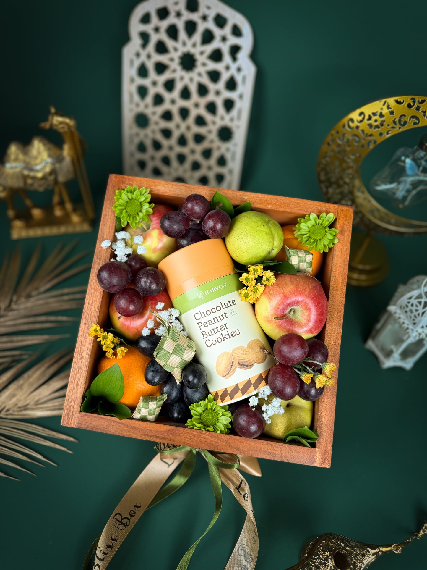 Eid Al Adha Festive Cookies Wooden Box