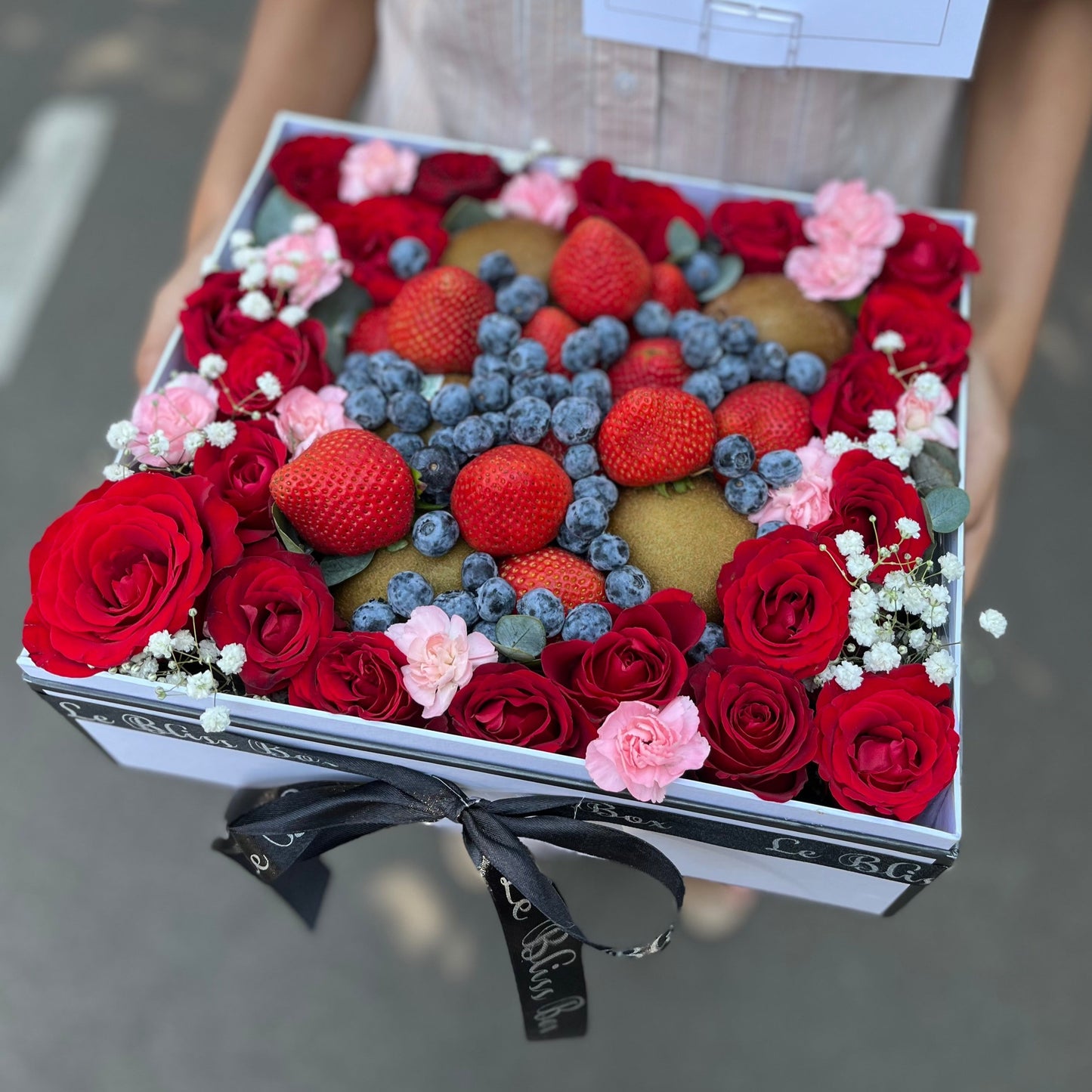 Strawberry Blueberry Kiwi Flower Box