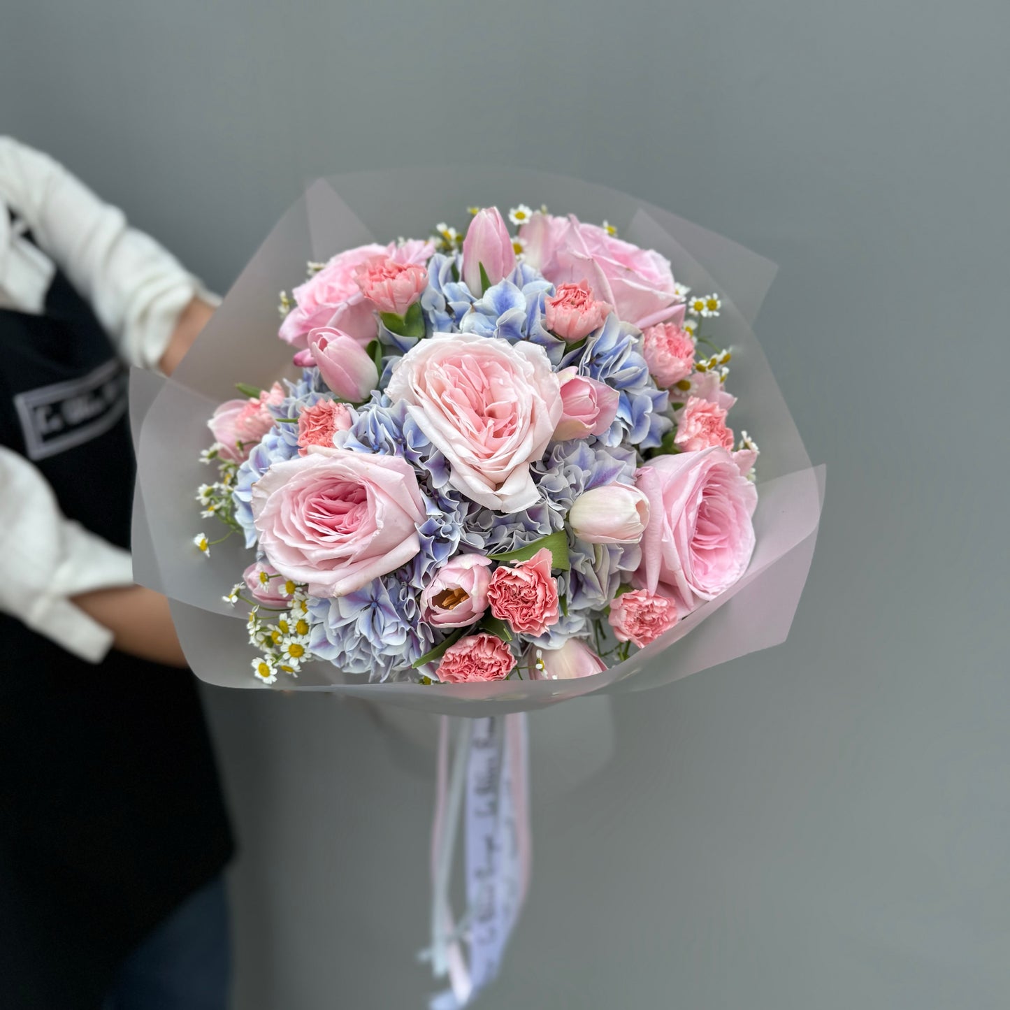 Azure Blush Round Bouquet