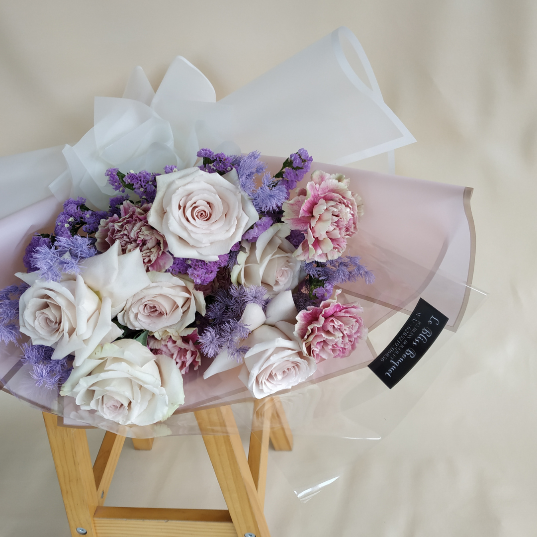 Quicksand Rose Lilac Bouquet