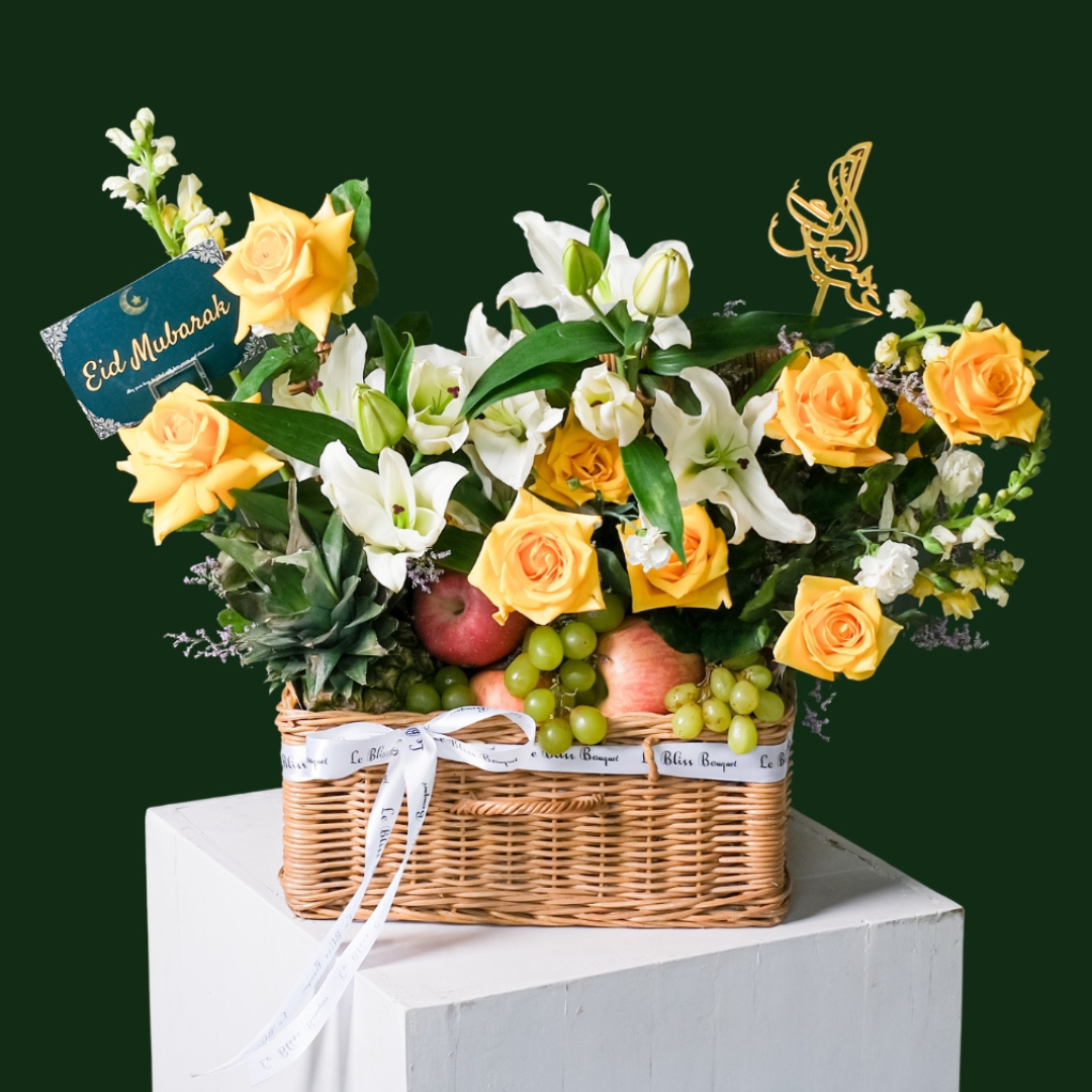 Harmony Harvest: Grand Rattan Eid Fitr Fruit Parcel