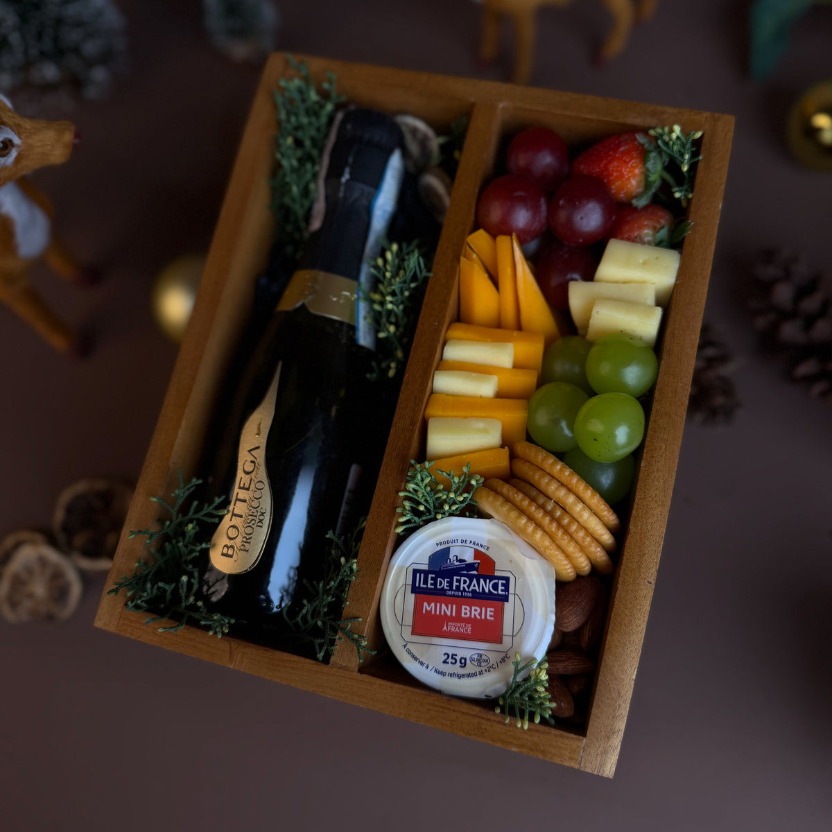 Mini Bottega Cheese Wooden Box