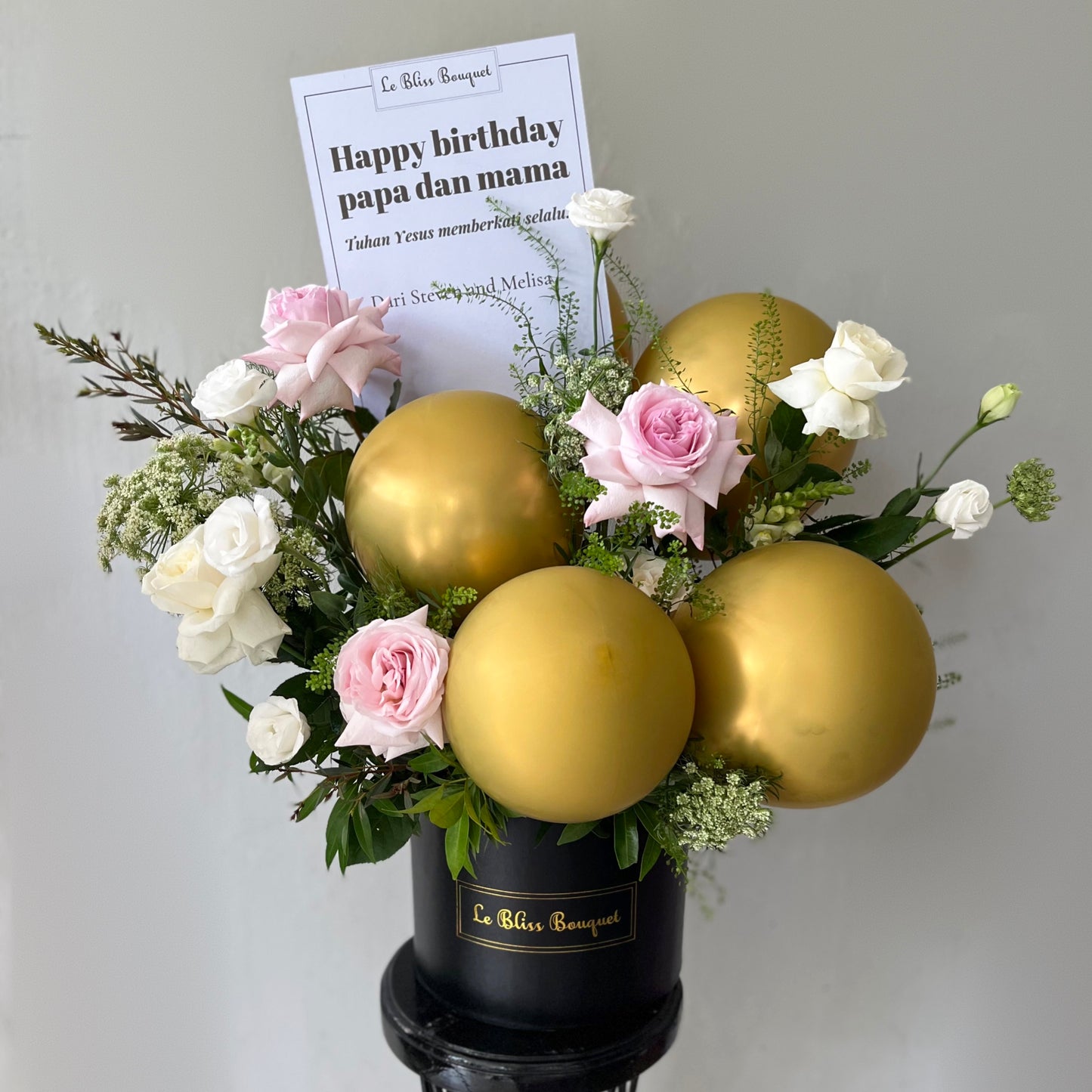 Elegant Pink O’Hara Balloon Blooming Box