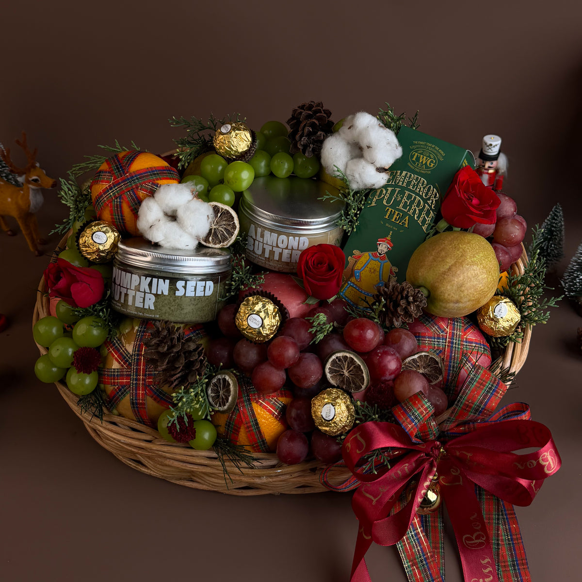 The Festive TWG Fruit Nut Rattan Hamper
