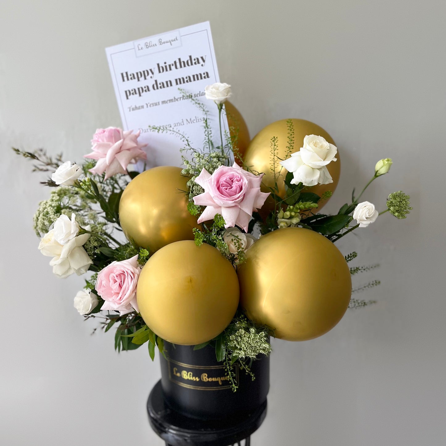 Elegant Pink O’Hara Balloon Blooming Box