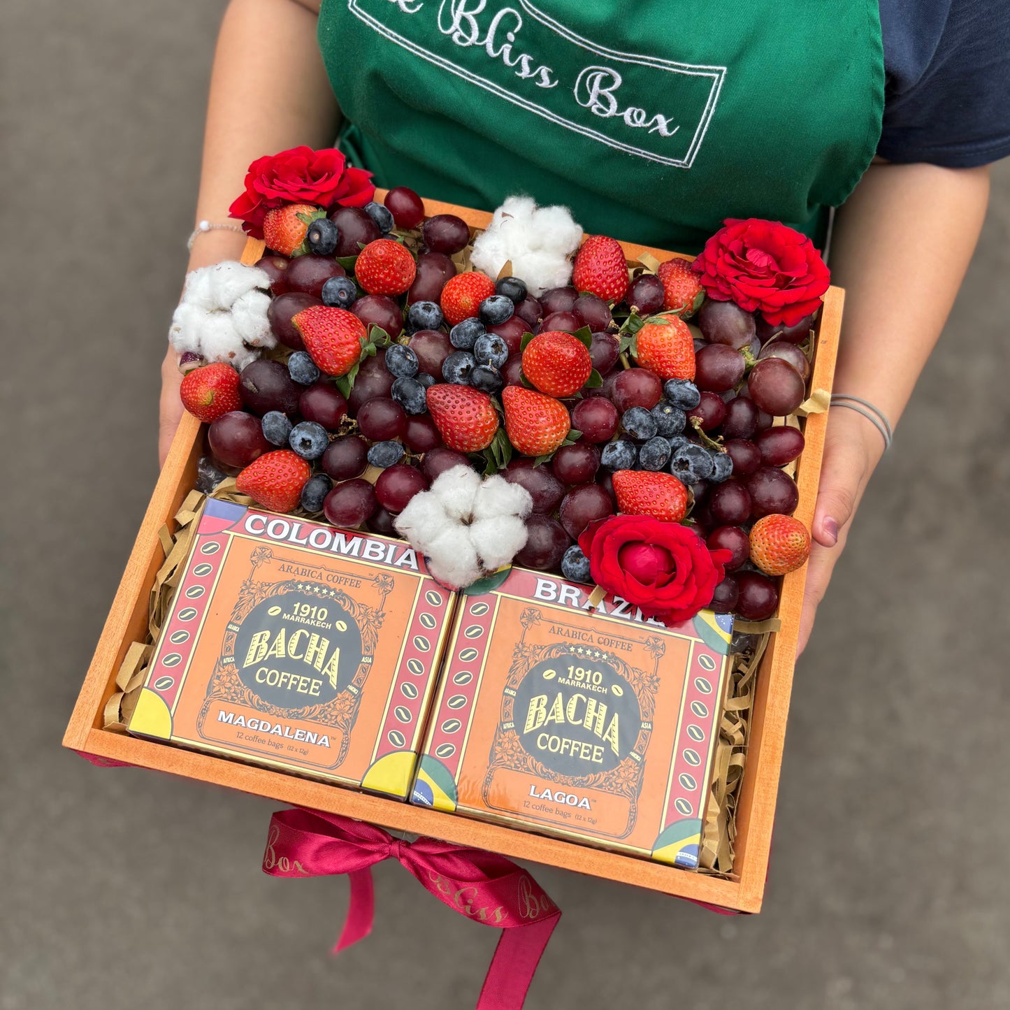Bacha Coffee Fruit Parcel Hamper deliver to jakarta area by Le Bliss
