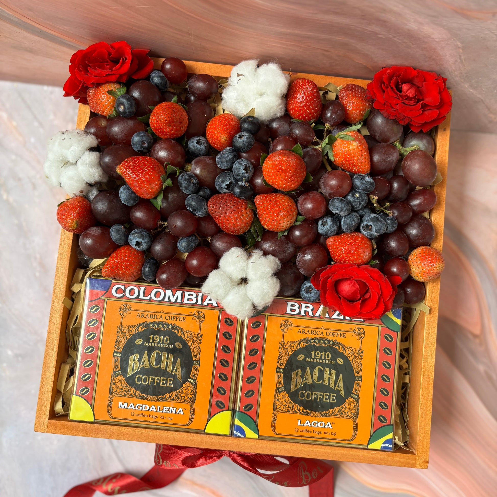 Bacha Coffee Hamper combination with grapes by Le Bliss