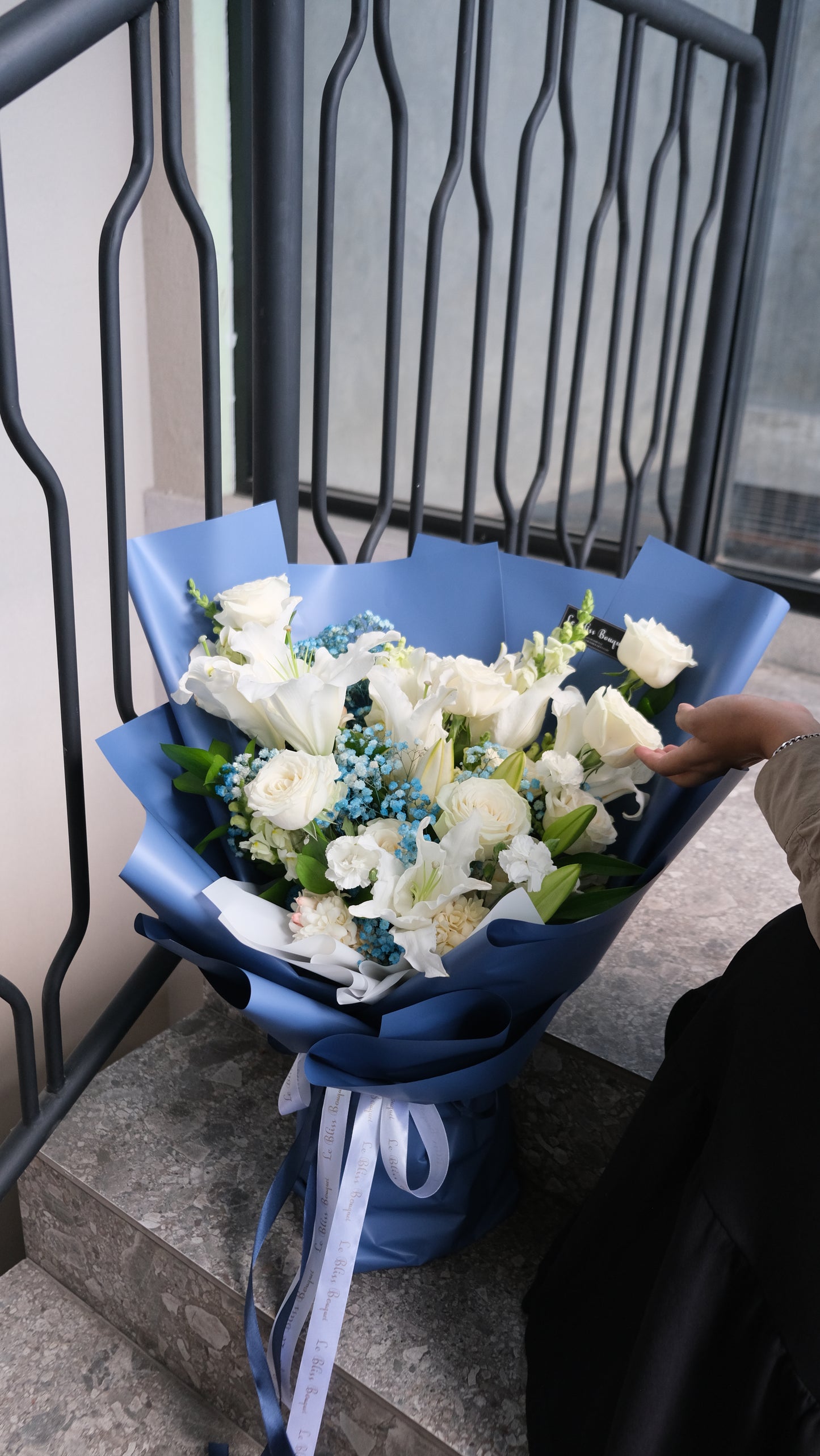 Azure Elegance Bloom Bouquet