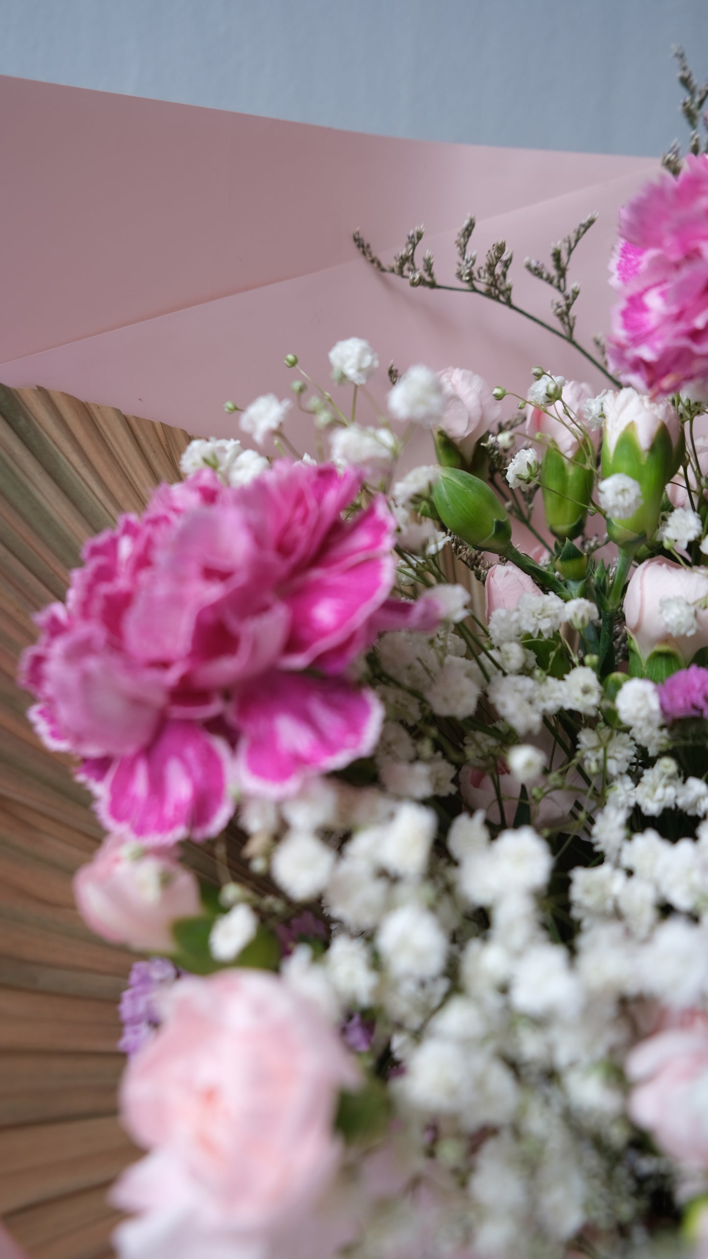Cherry Carnation Bouquet - Le Bliss Bouquet
