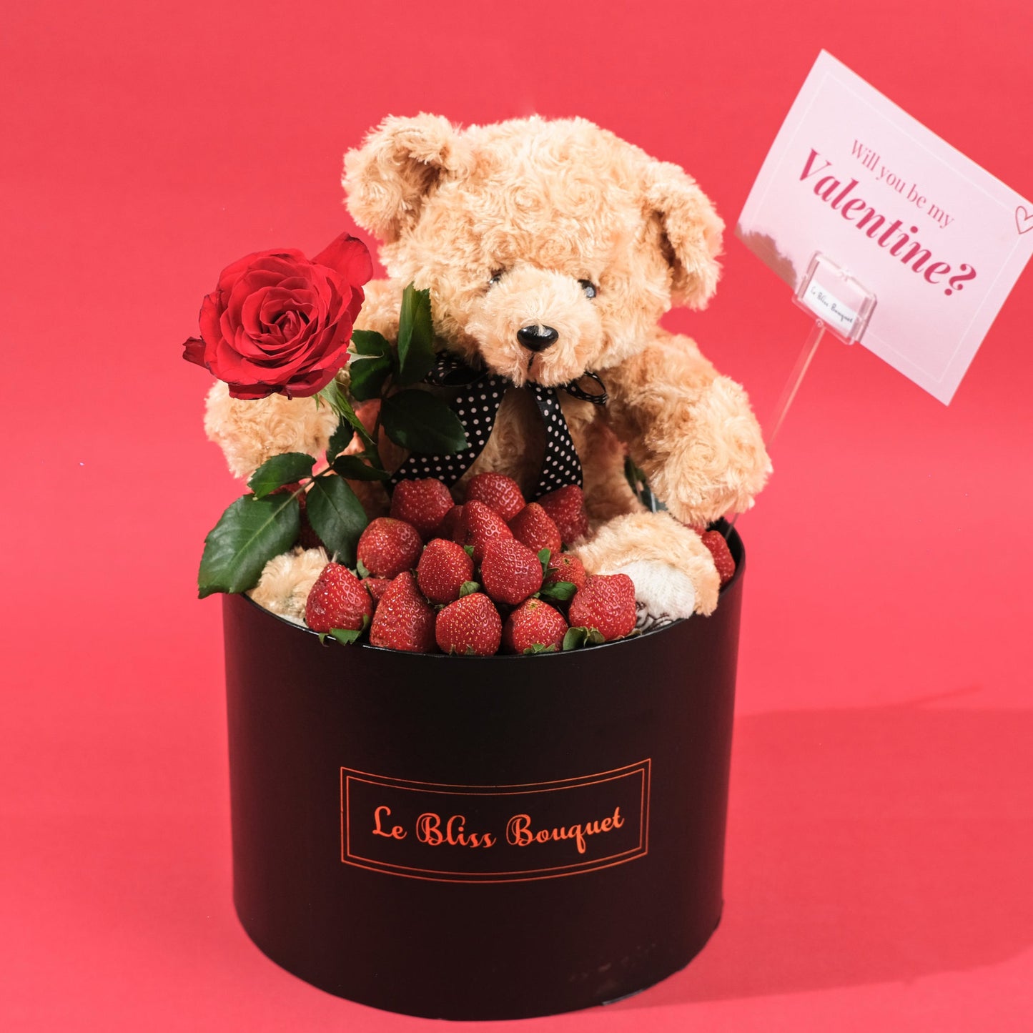 Strawberry Teddy Rose Gift Set