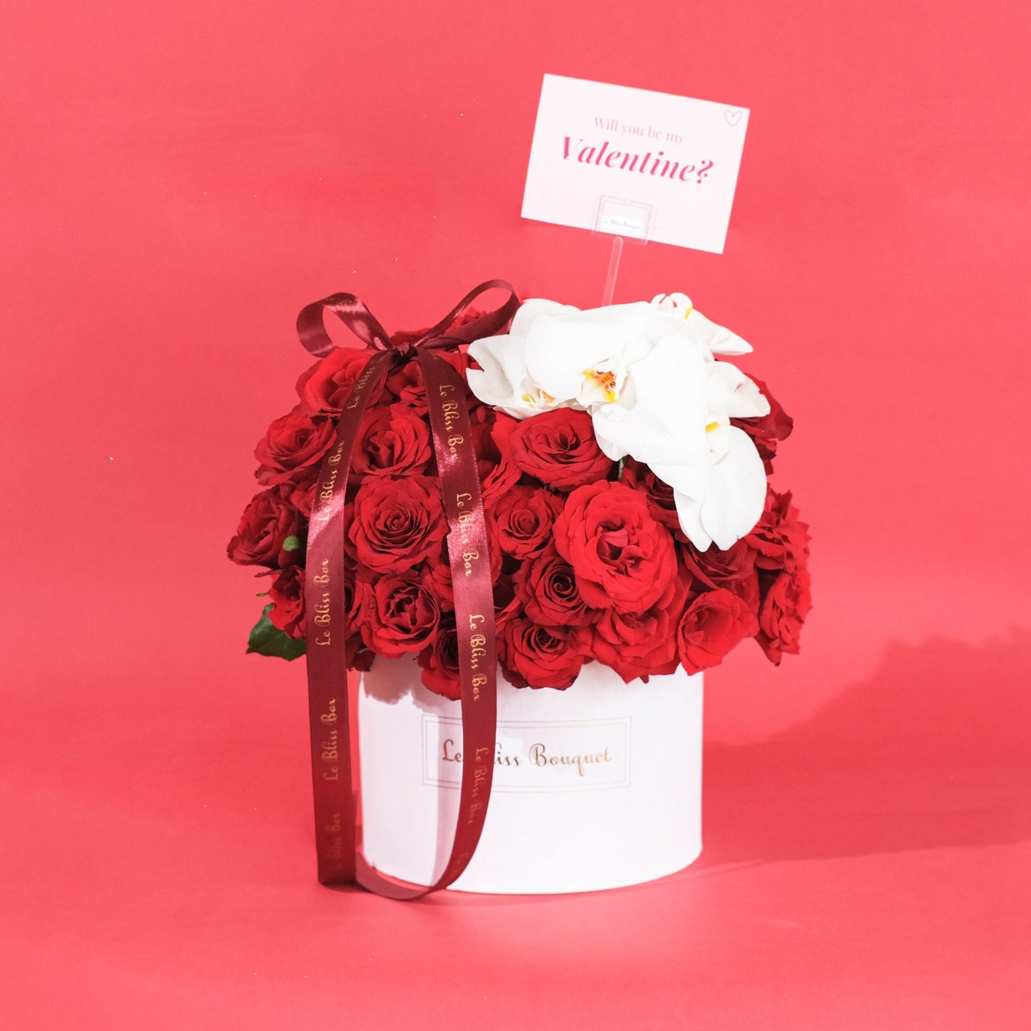 Classic Orchid Red Rose Bloombox