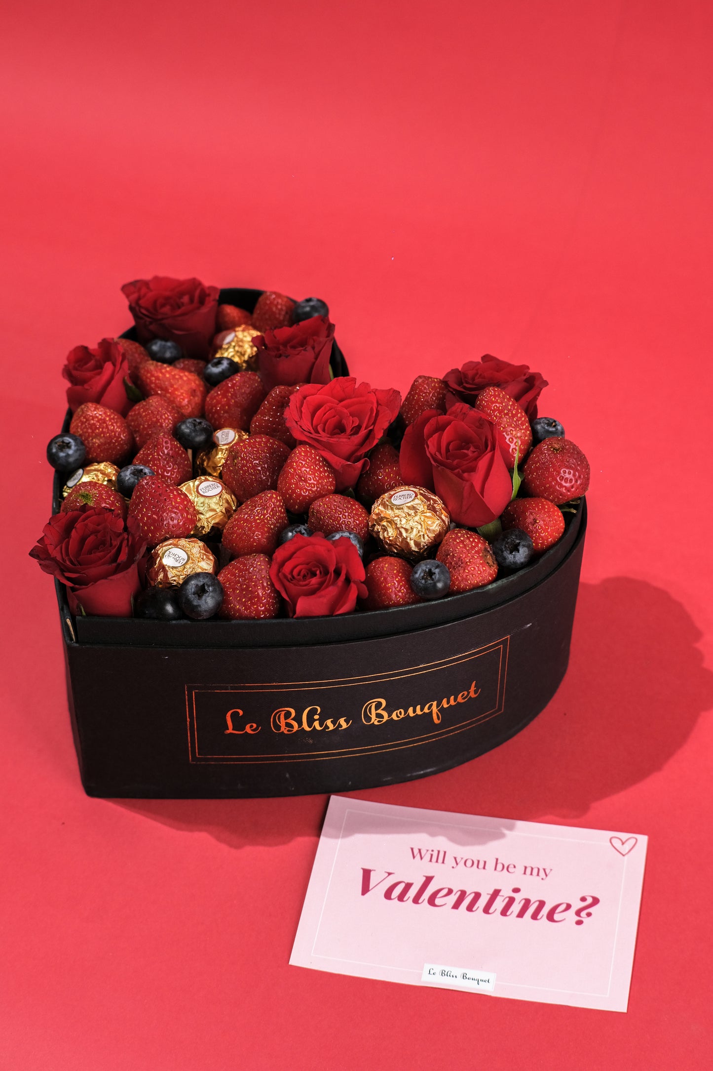 Heart Box Strawberries Chocolate