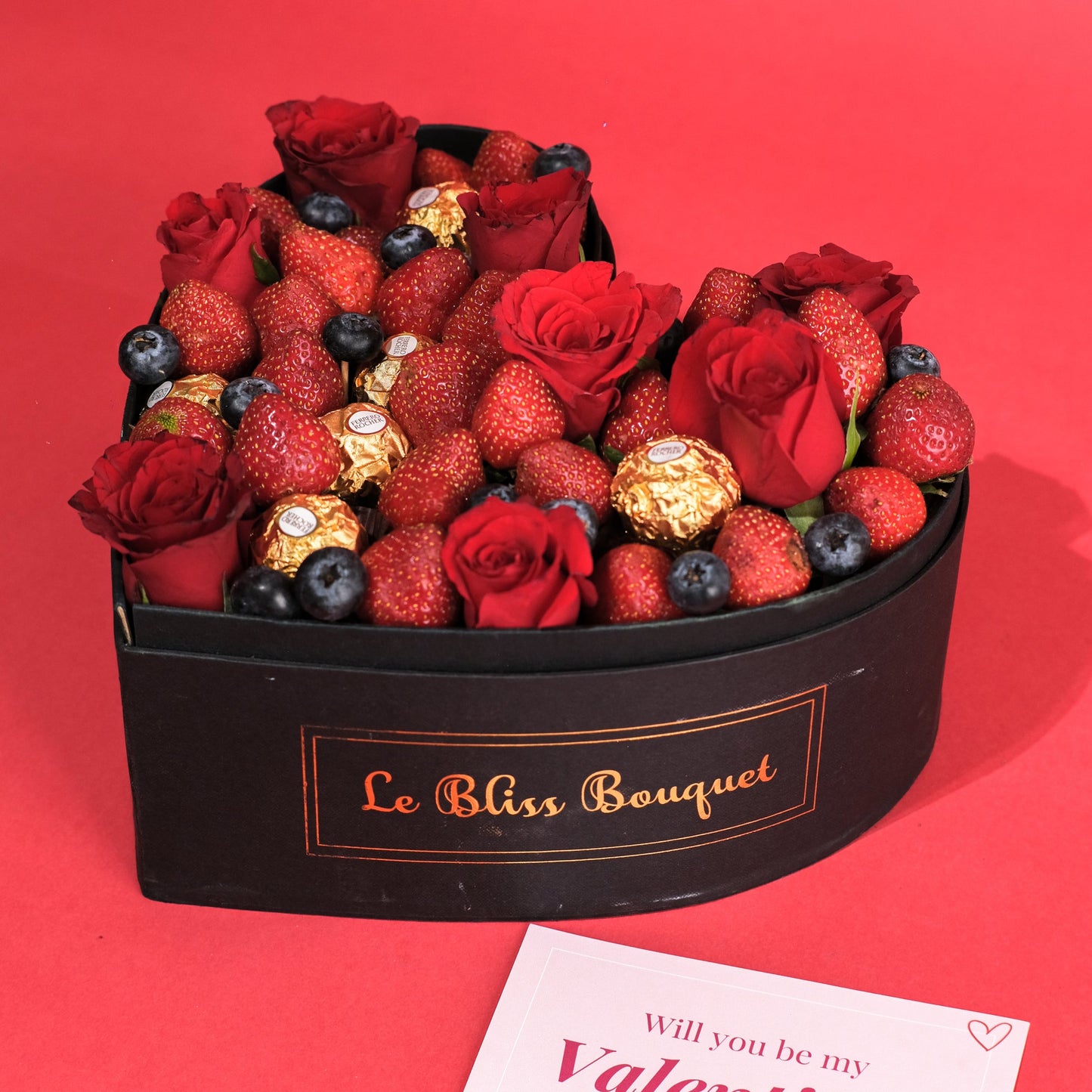Heart Box Strawberries Chocolate