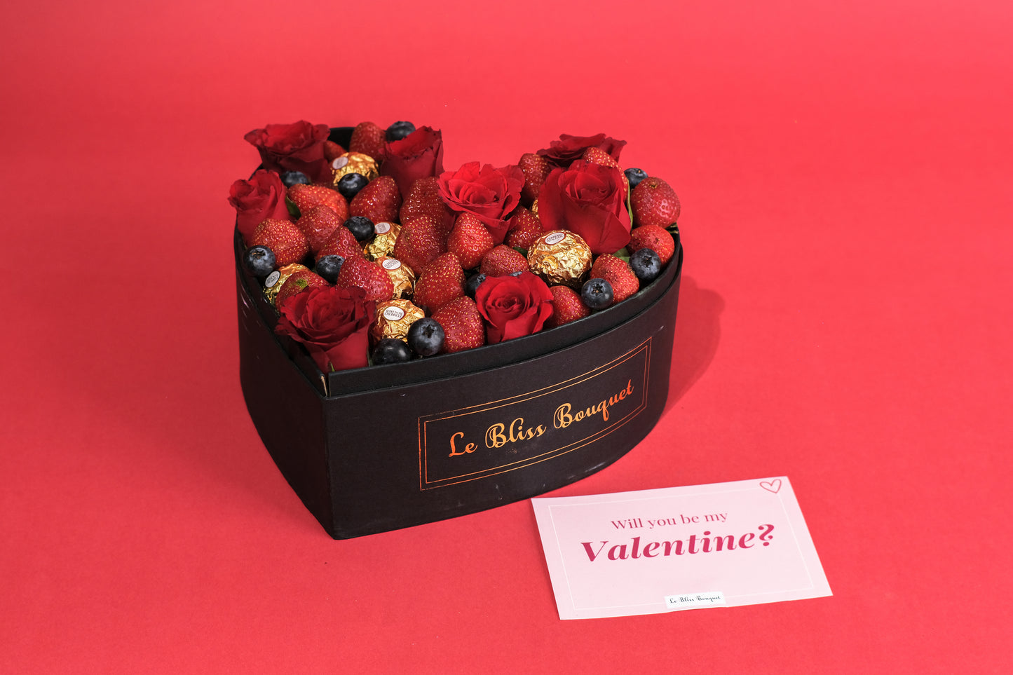 Heart Box Strawberries Chocolate