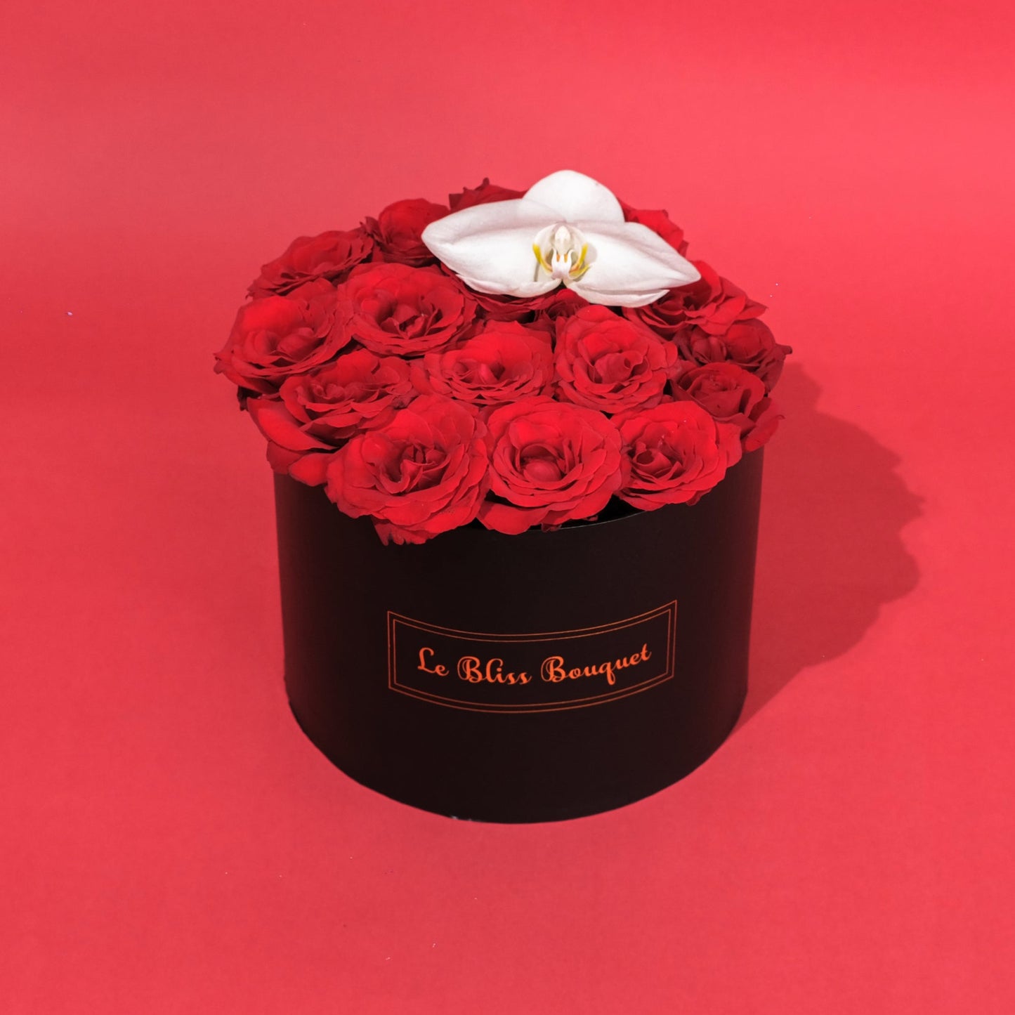 Classic Red Rose Orchid Bloombox