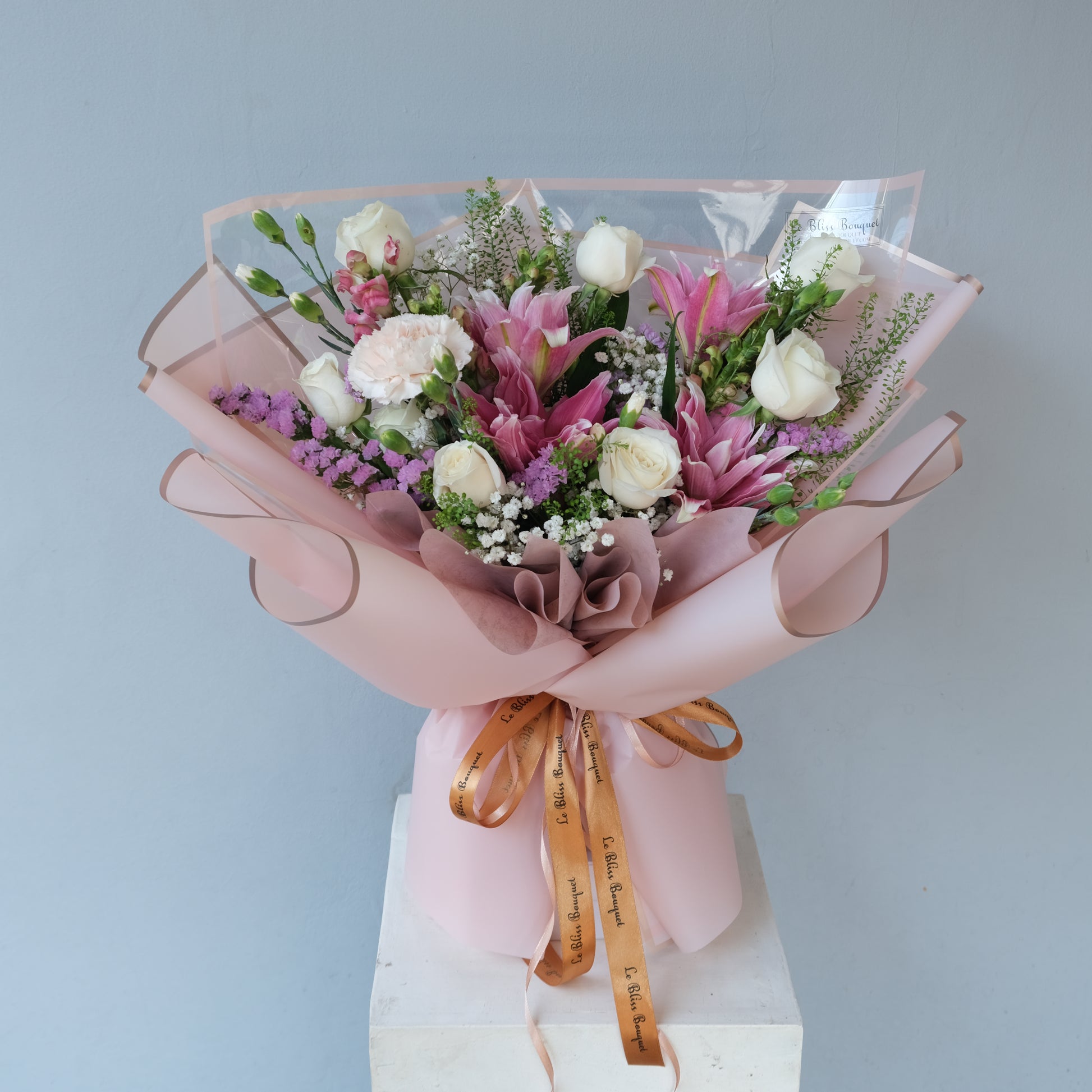 Sweet RoseLily Pink L Bouquet - Le Bliss Bouquet