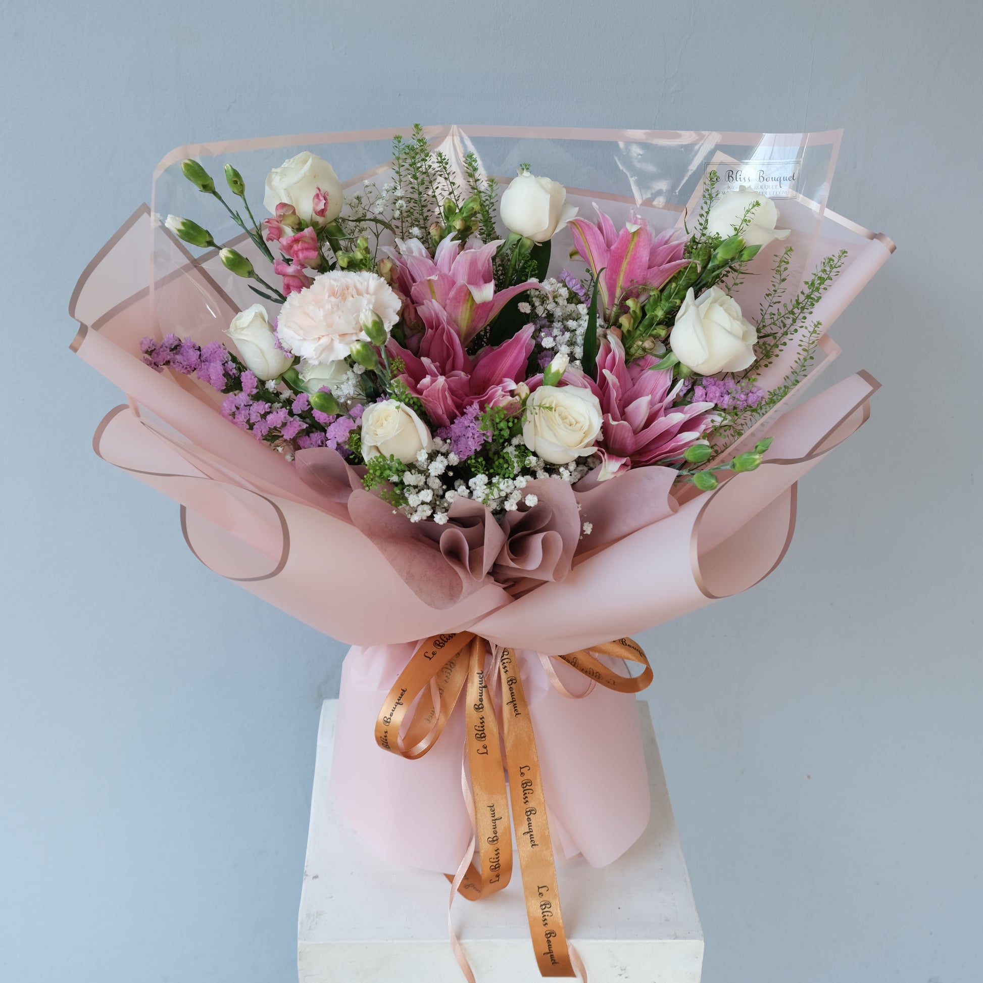 Sweet RoseLily Pink L Bouquet - Le Bliss Bouquet