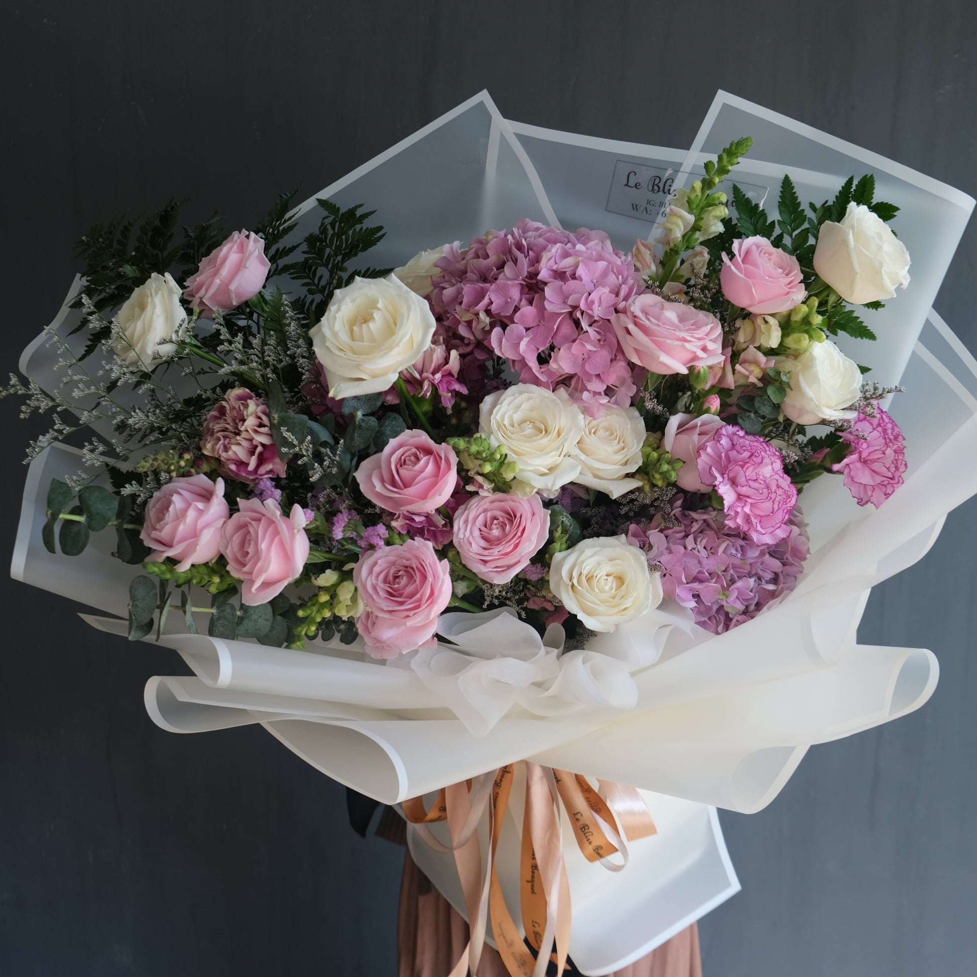 Extra Large Hydrangea Import Bouquet - Le Bliss Bouquet. florist jakarta, bouquet bunga Jakarta