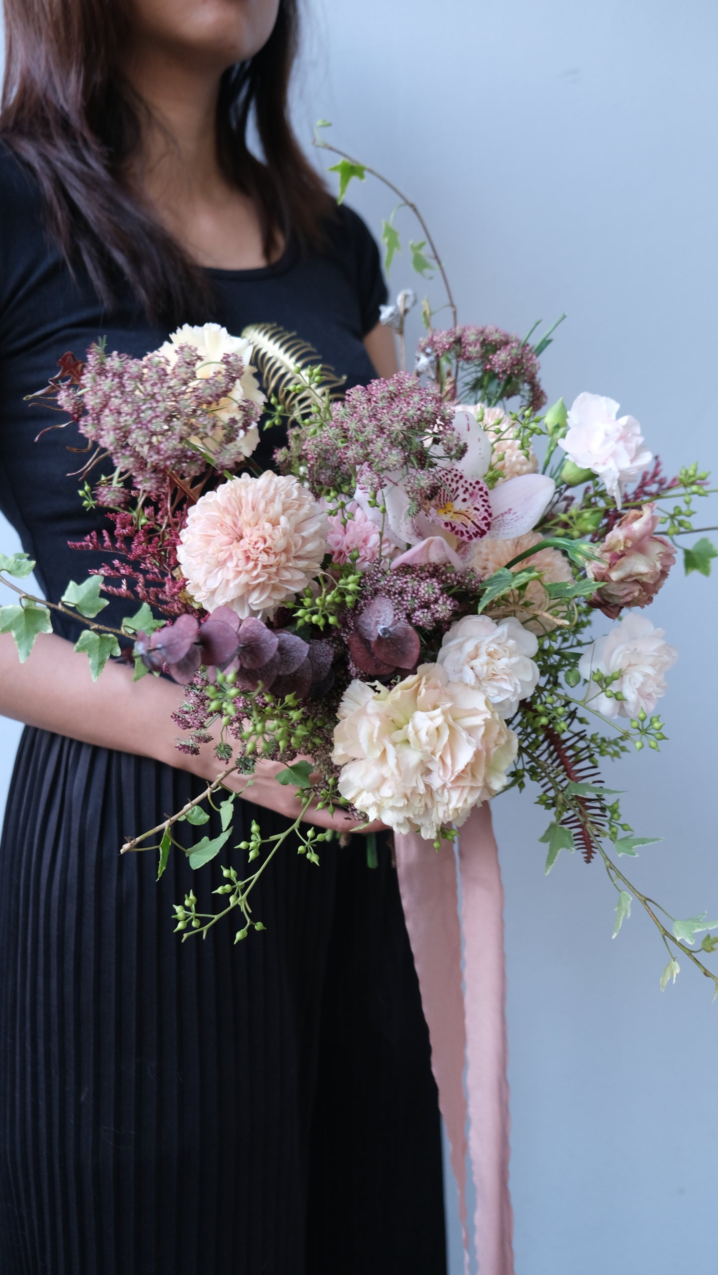 Brown Cymbidium Bridal Bouquet Cirebon