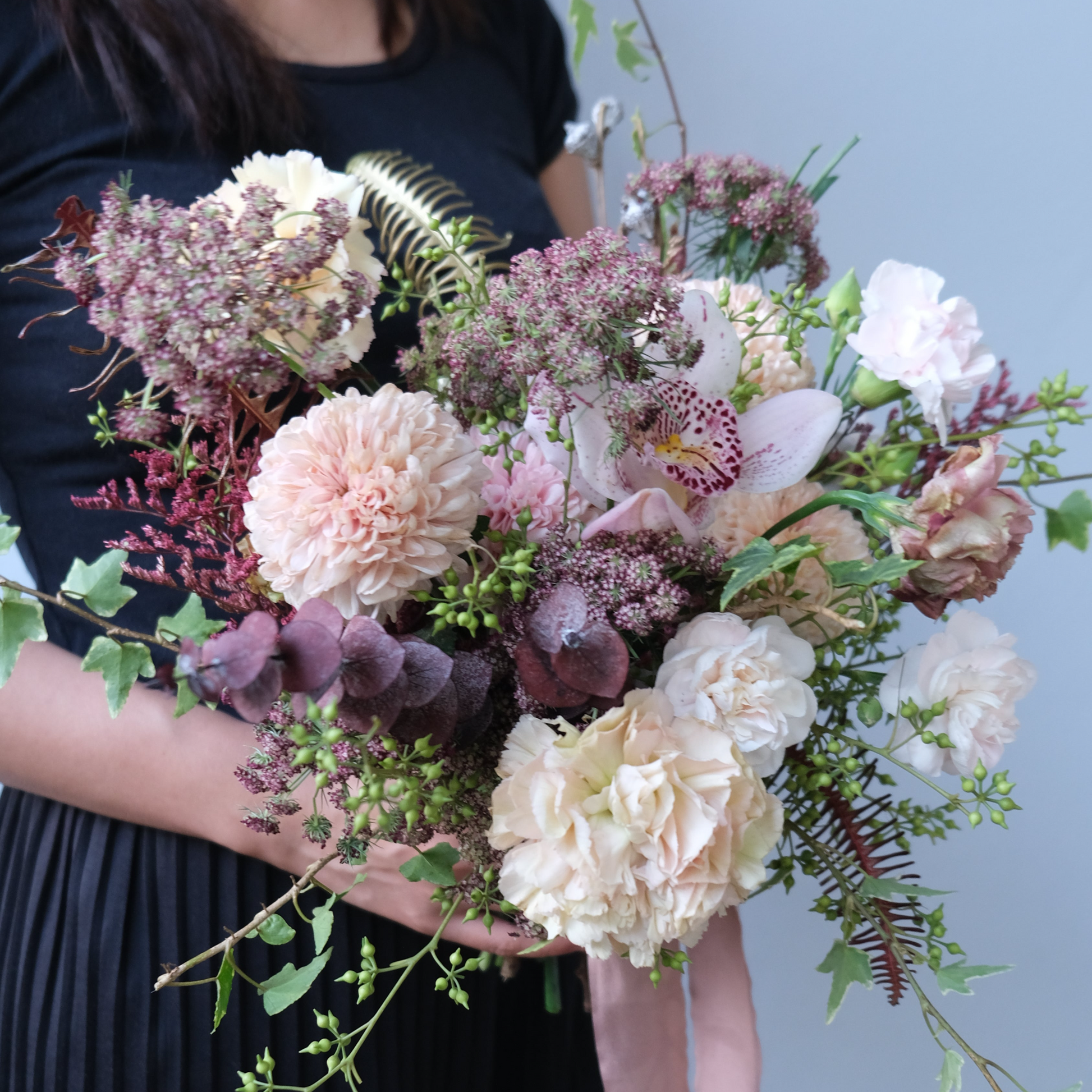 Brown Cymbidium Bridal Bouquet Jakarta