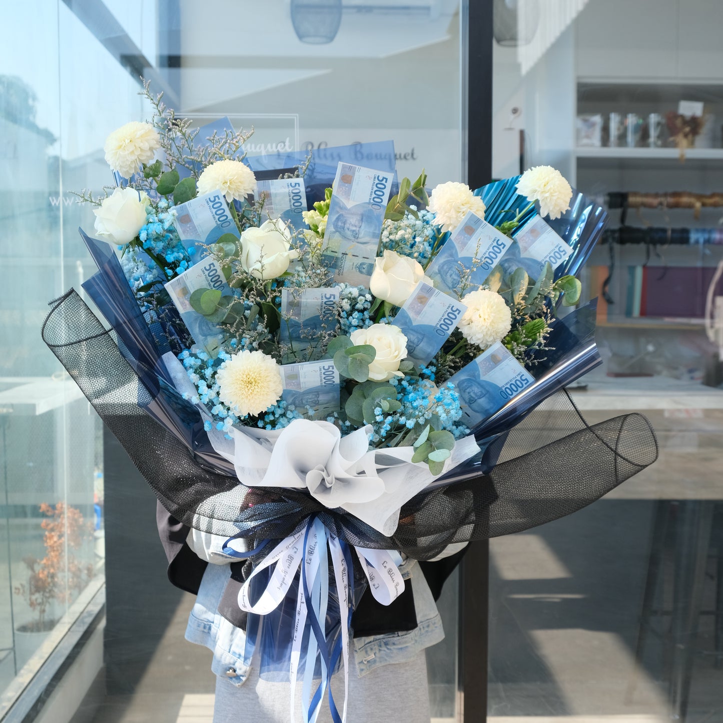Blue Money Bouquet
