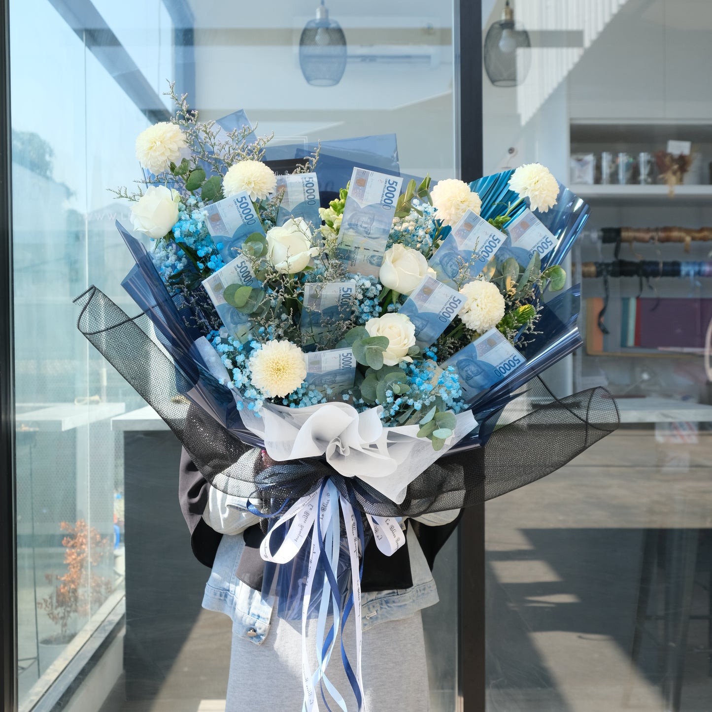 Blue Money Bouquet