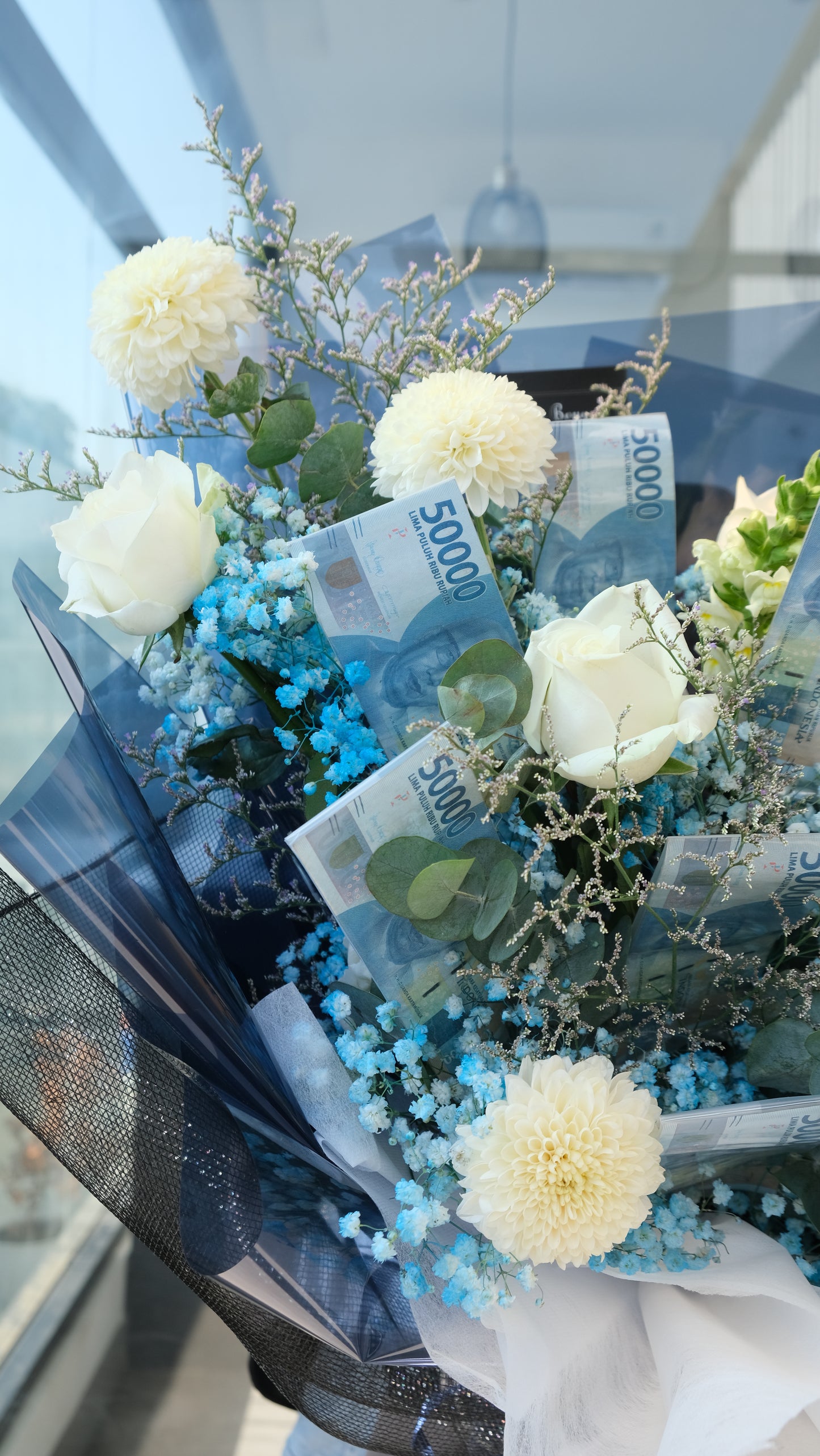 Blue Money Bouquet
