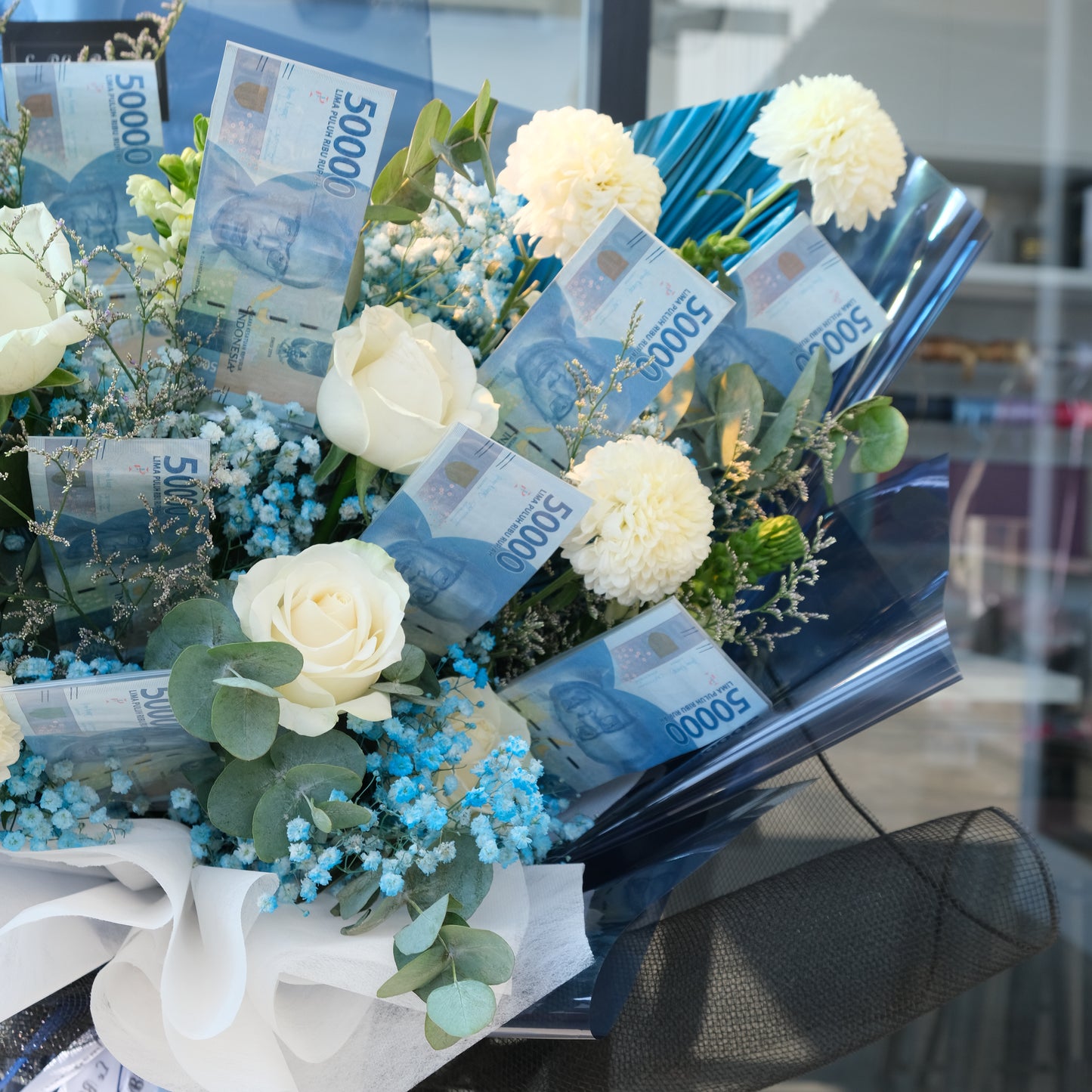 Blue Money Bouquet