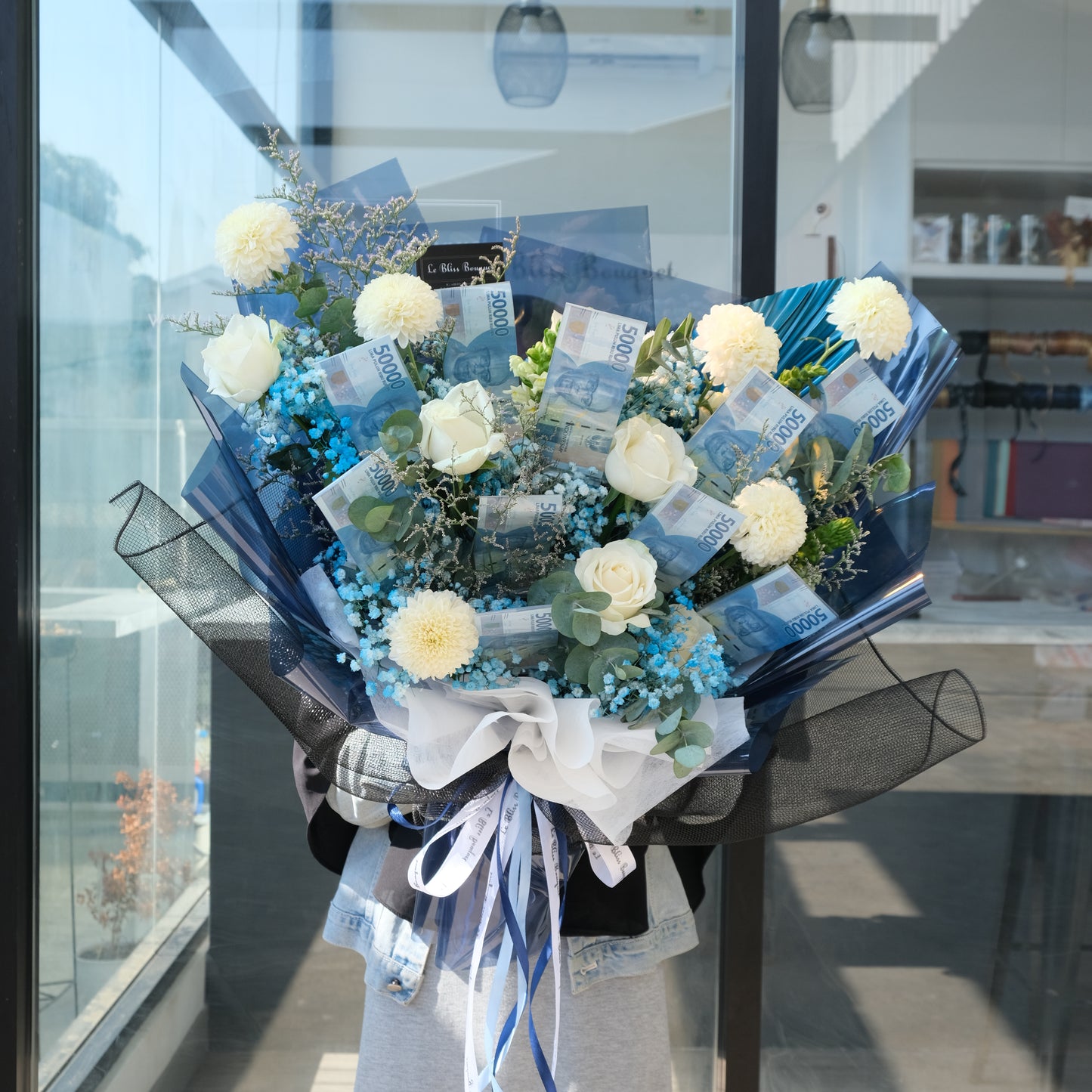 Blue Money Bouquet